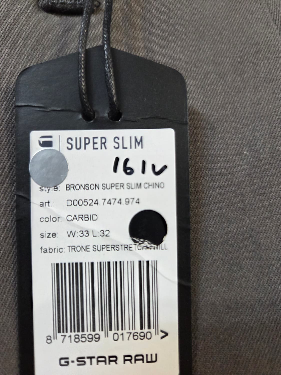 G-Star RAW CARBID컬러 롤업 바지(슬림)w33/L32 상품이미지6