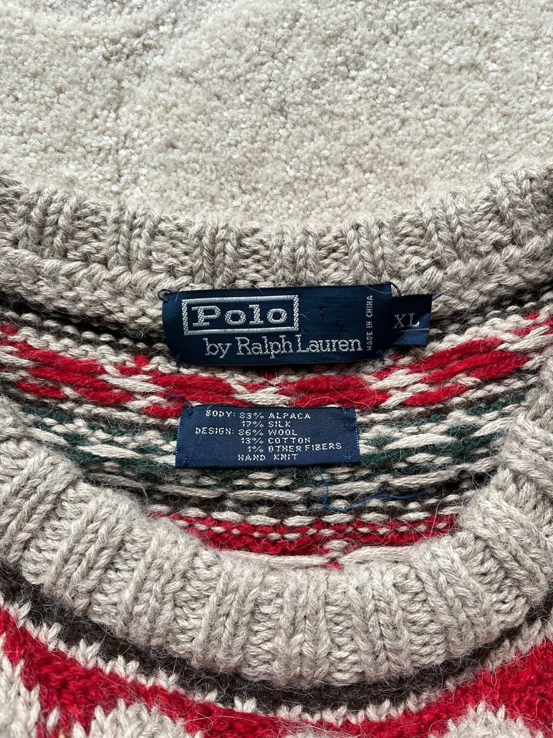 폴로 랄프로렌 페어아일 앙고라 실크 스웨터 (105) 상품이미지6