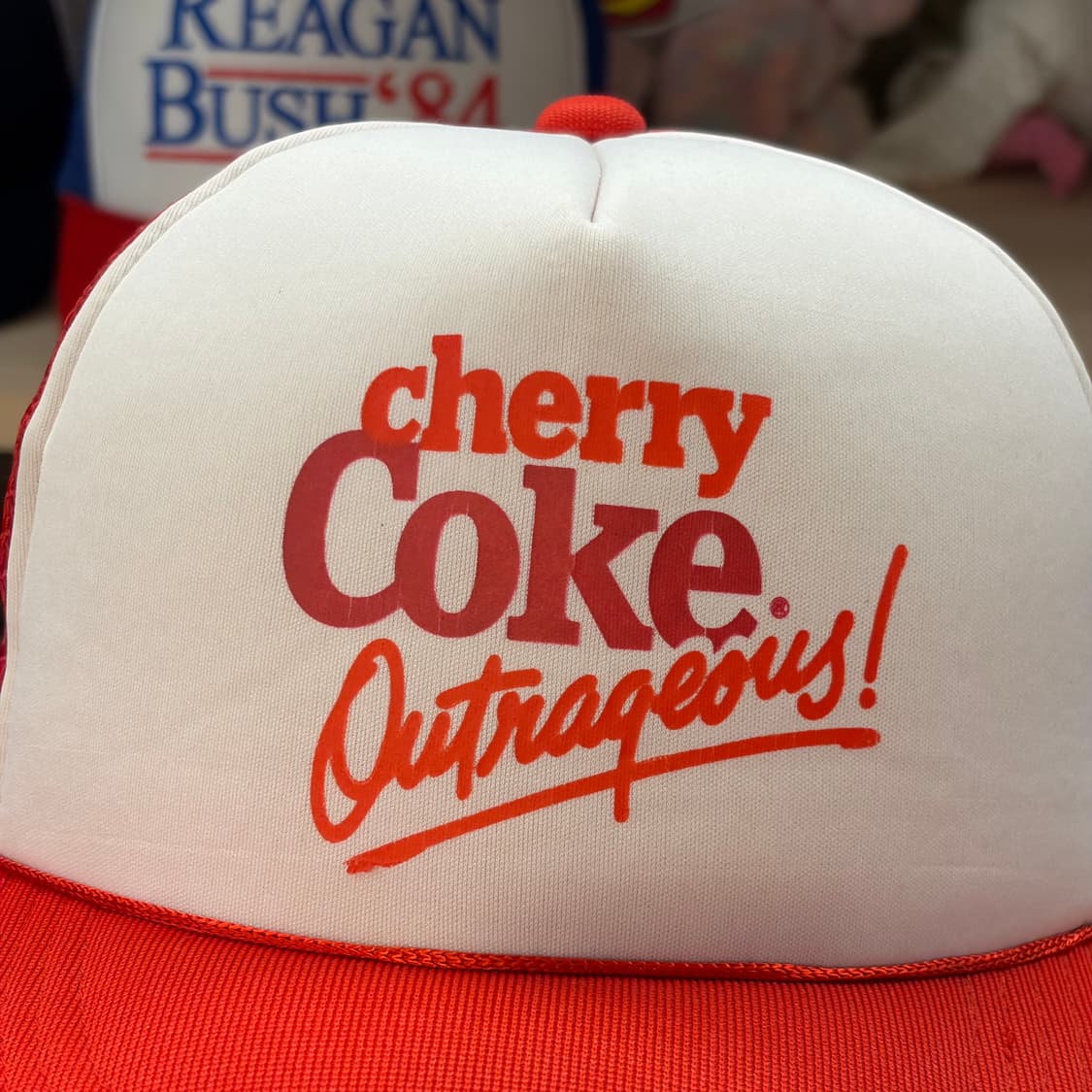 90s USA 빈티지 체리콕 굿즈 트러커 매쉬 볼캡 모자  상품이미지4