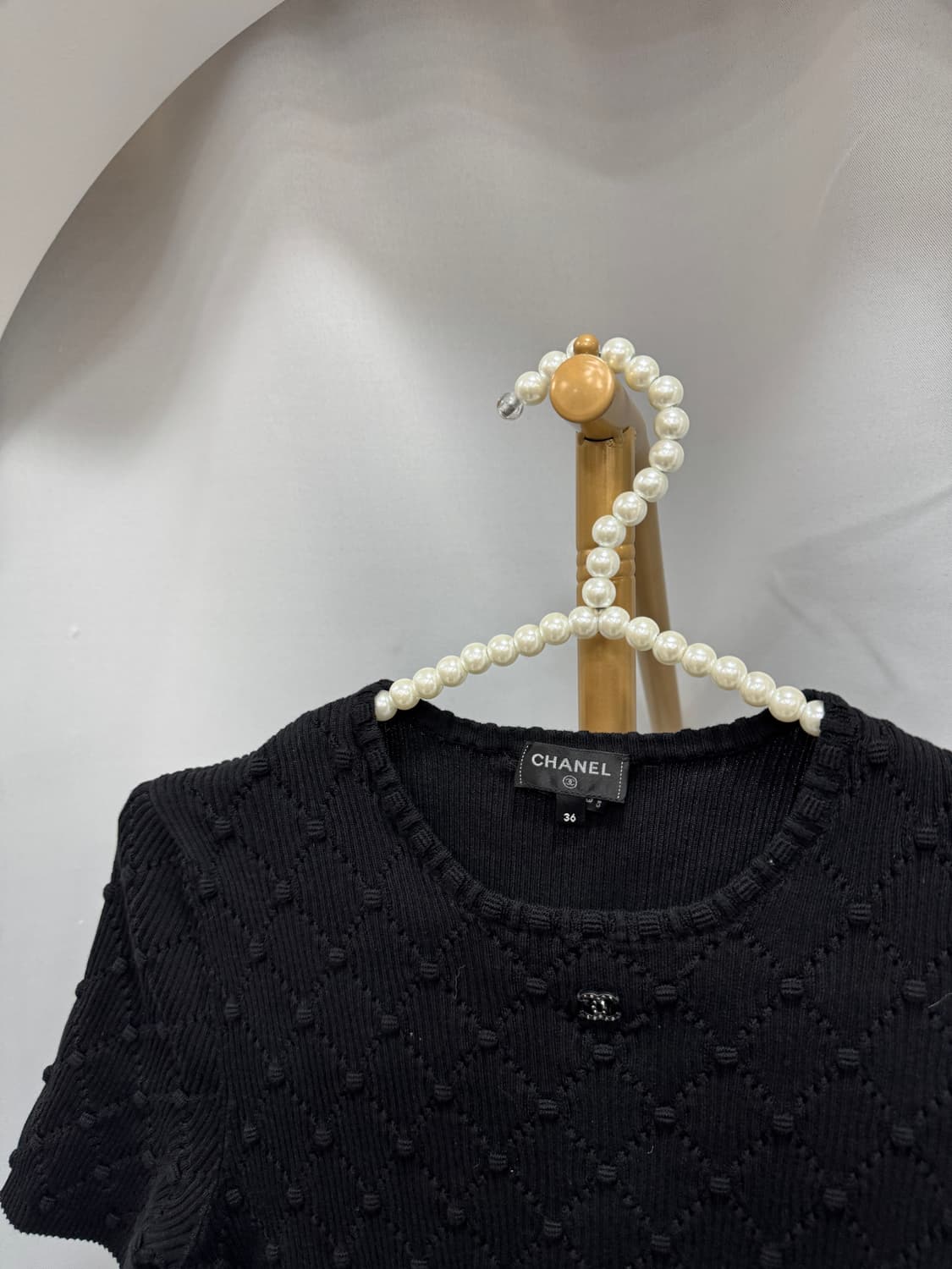 새상품급 샤넬 로고 반팔 36사이즈  상품이미지2