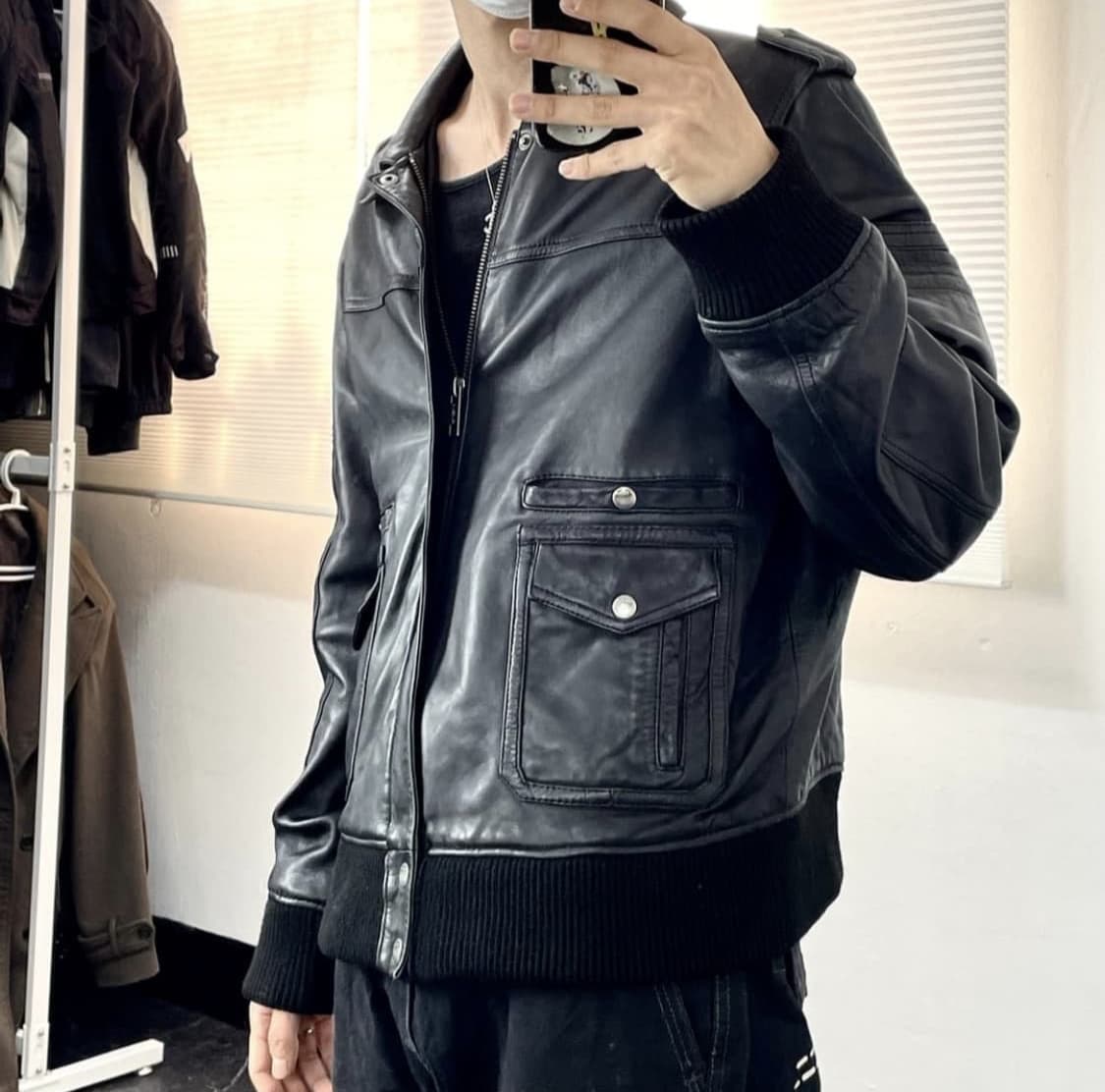 양가죽 봄버 자켓 XL 상품이미지3