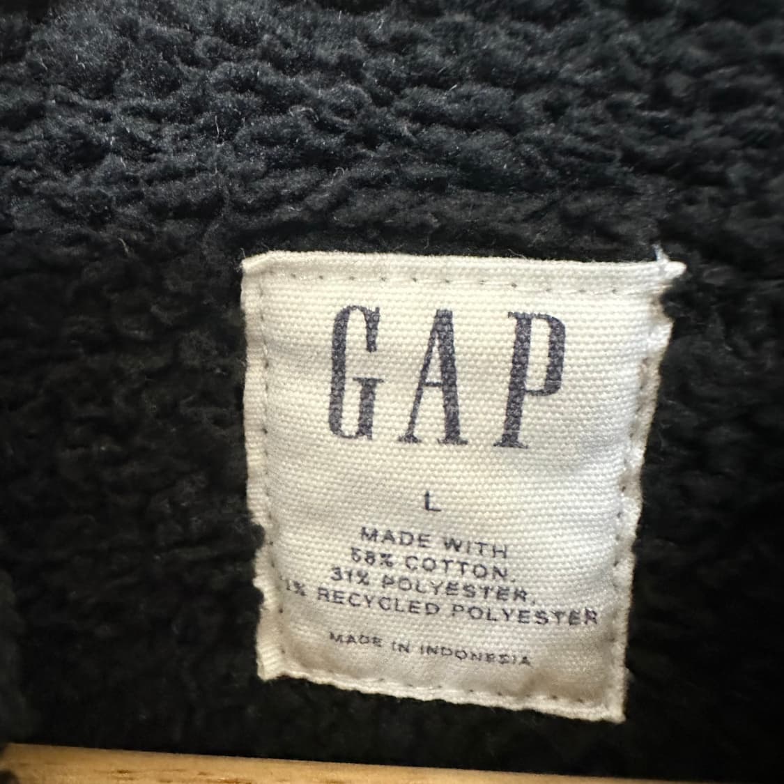   갭 남성 기모 도톰한 후드집업 검정 L  상품이미지10