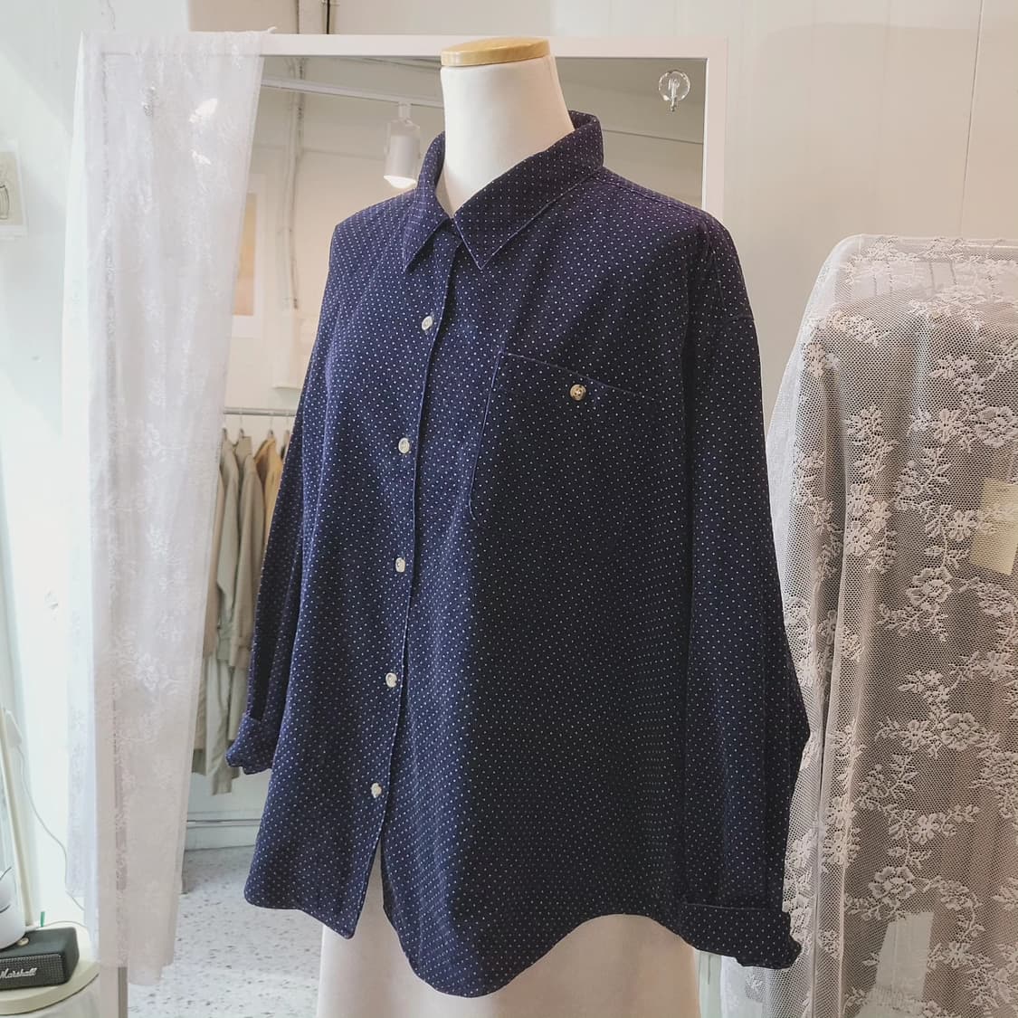 Moonlit field 도트 코듀로이 셔츠 상품이미지8