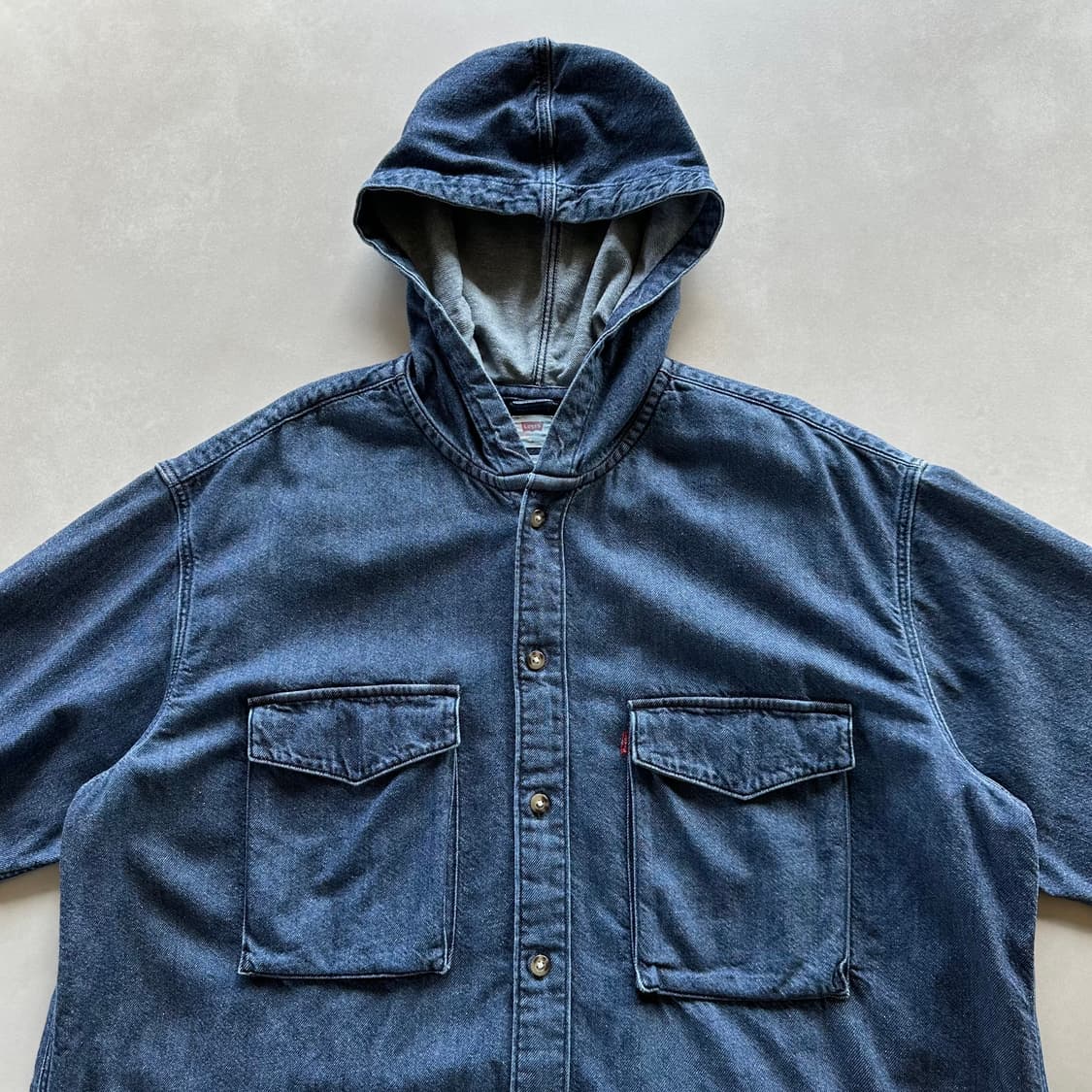 [L-XL]리바이스 Levi's 오버사이즈 데님 후드 셔츠 상품이미지3