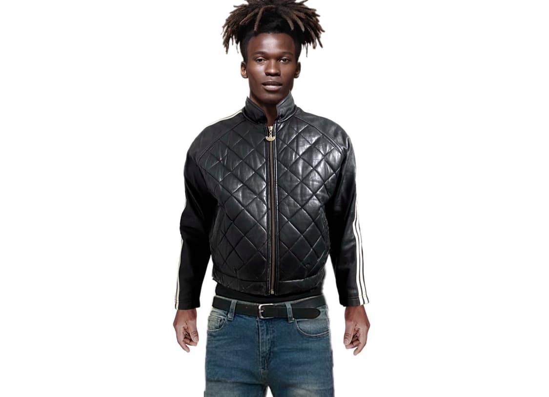 빈티지 아디다스 삼선 양가죽 크롭누빔자켓 상품이미지2