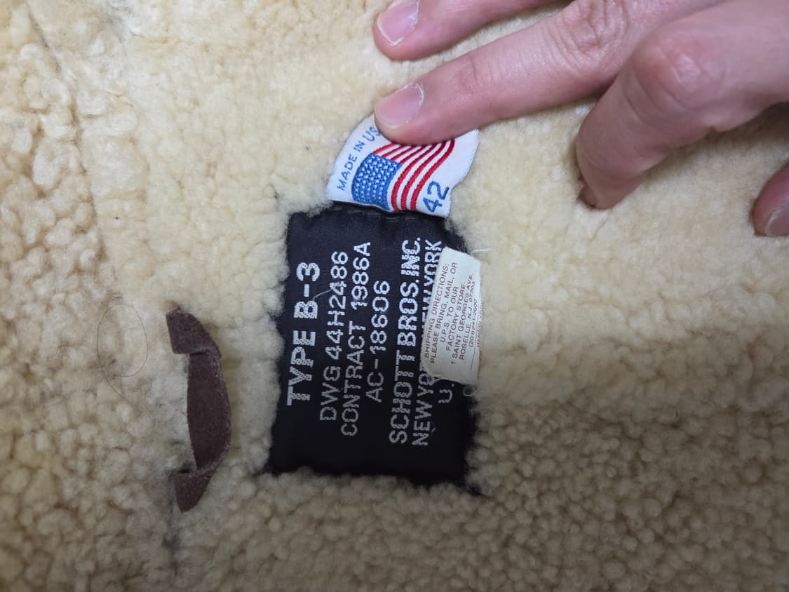 쇼트 b-3 빈티지 무스탕 상품이미지5