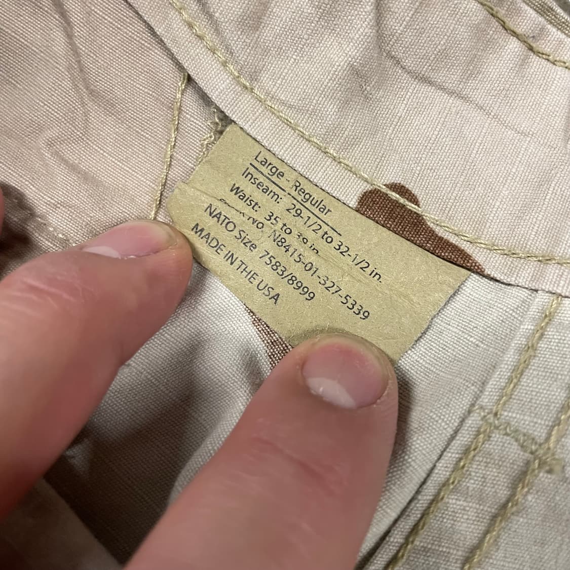 미군 데저트 카모 BDU 팬츠 (L/R) 상품이미지5