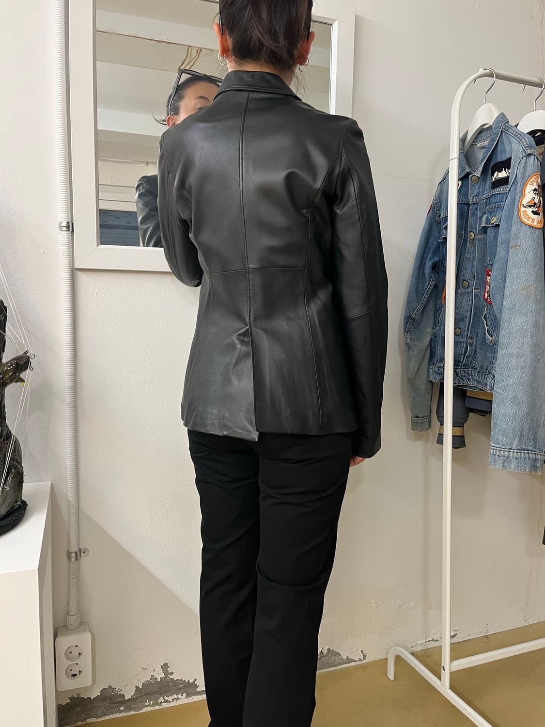 빈티지 램스킨 레더 블레이져 양가죽 자켓 상품이미지2
