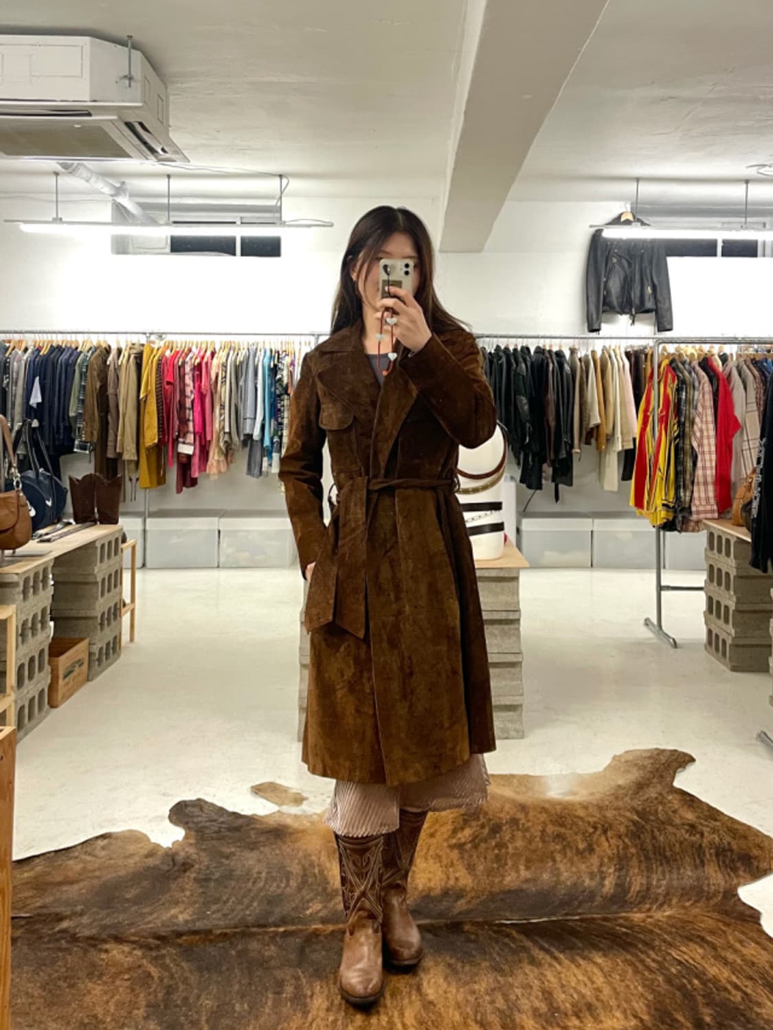 60~70's Godchaux’s suede robe coat  상품이미지1