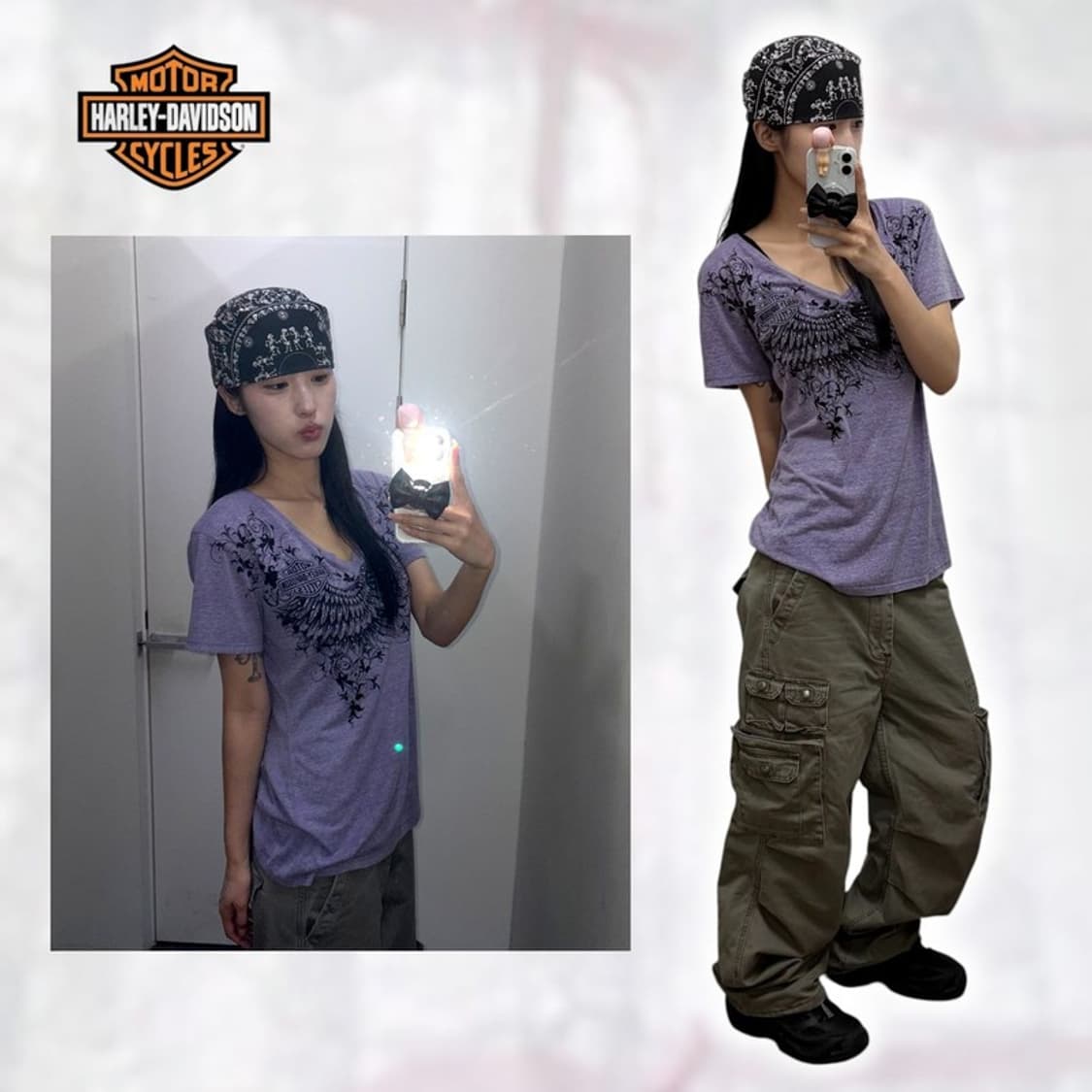 할리 퍼플 윙 반팔티 상품이미지1