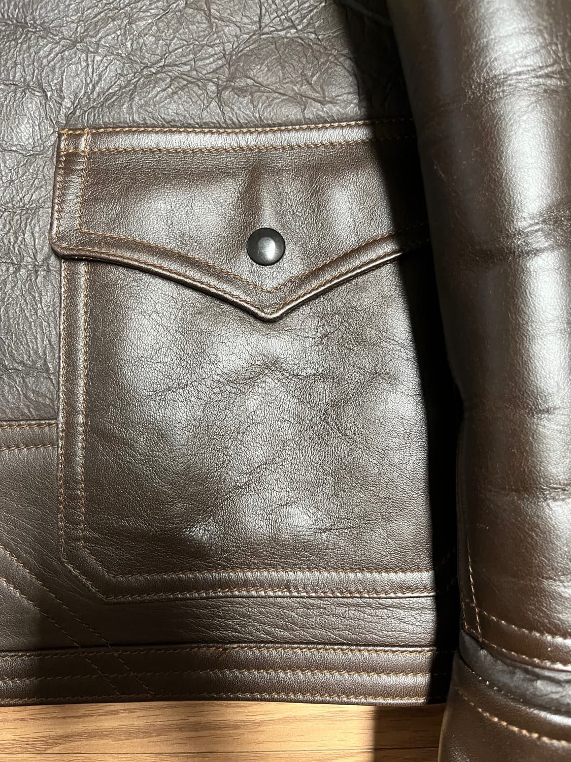 이스트맨 레더 클로딩 USAAF Type ANJ-4 양털무스탕 Sz.38 상품이미지6