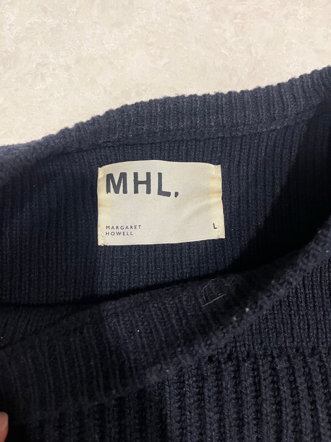 Mhl 네이비 니트 상품이미지3