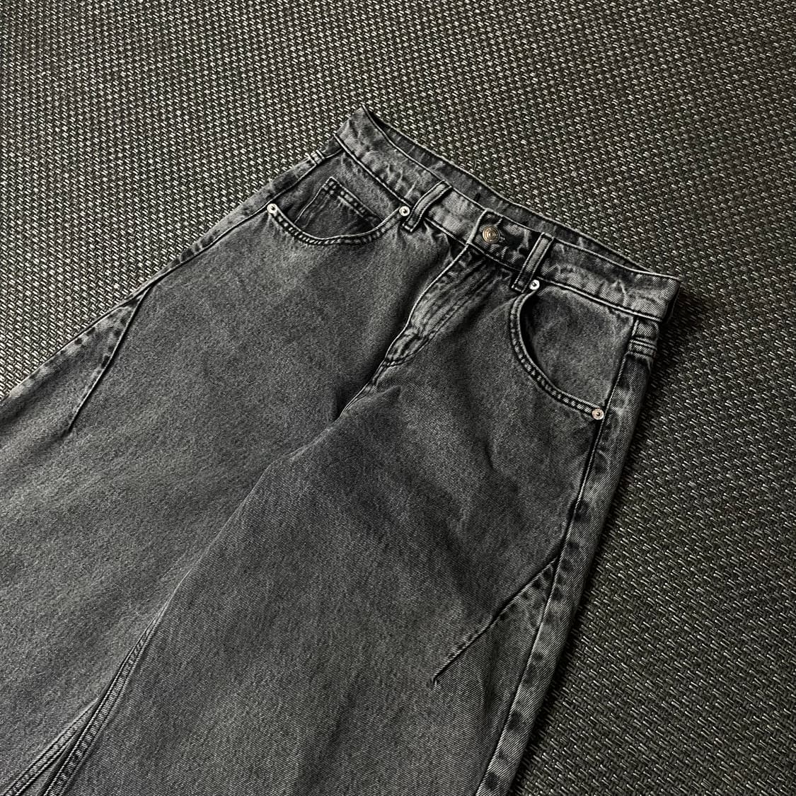(29) MAJE 마쥬 그레이 커브드 데님 팬츠 상품이미지5