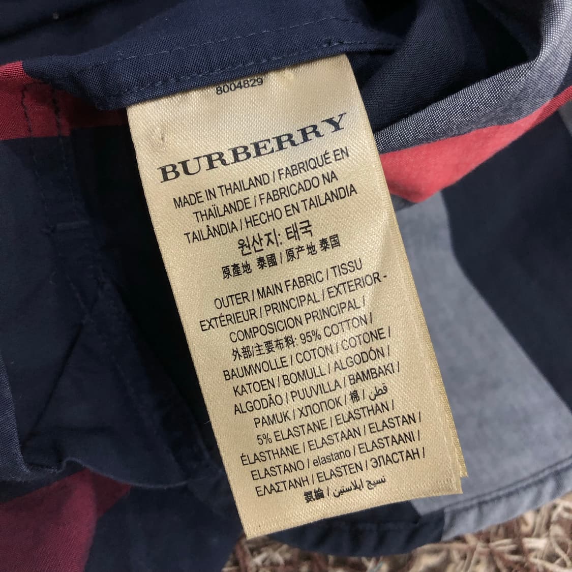 버버리 체크 코튼 셔츠 상품이미지5