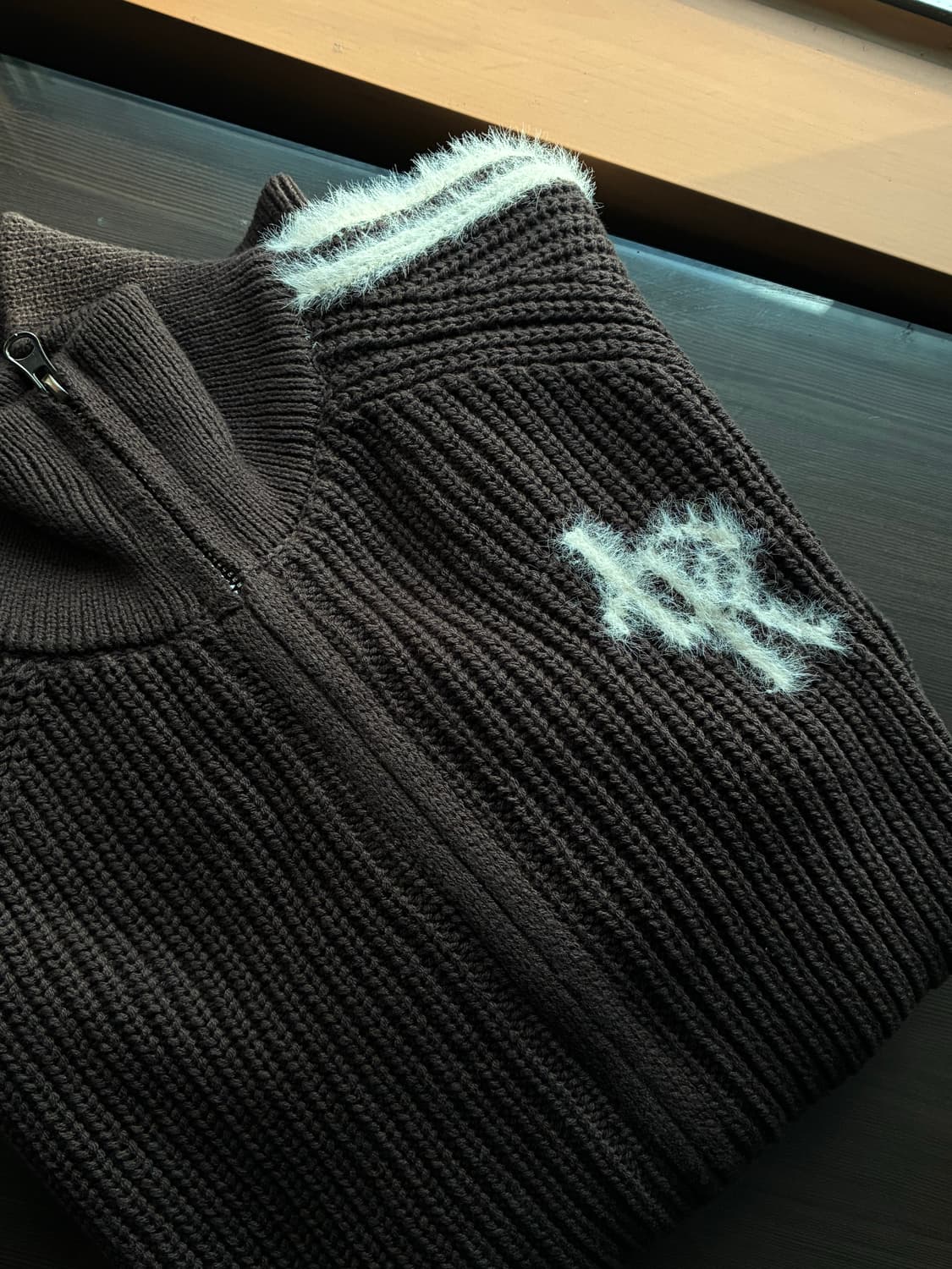 (M) 레더리 레글런 트랙 니트 집업 [BROWN] 판매 상품이미지9