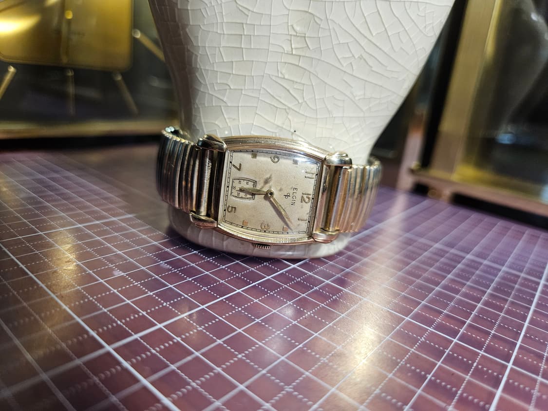 엘진 빈티지 수동 듀라파워(1950) 핸드와인딩 금장 시계 상품이미지5