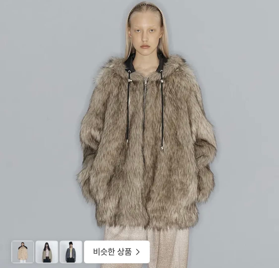 오픈yy 리버시블 폭스 퍼 후드 자켓 상품이미지1