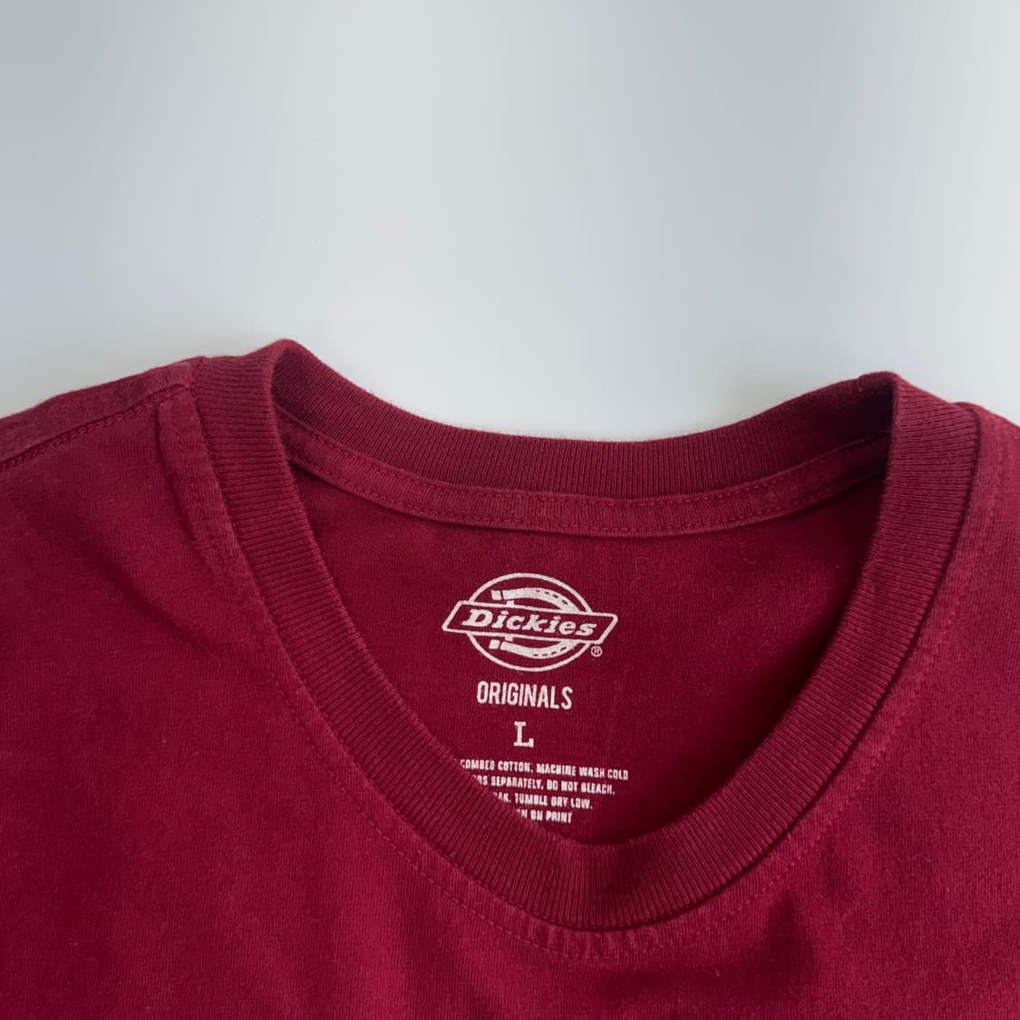 Dickies 디키즈 원형로고 버건디 반팔 상품이미지5
