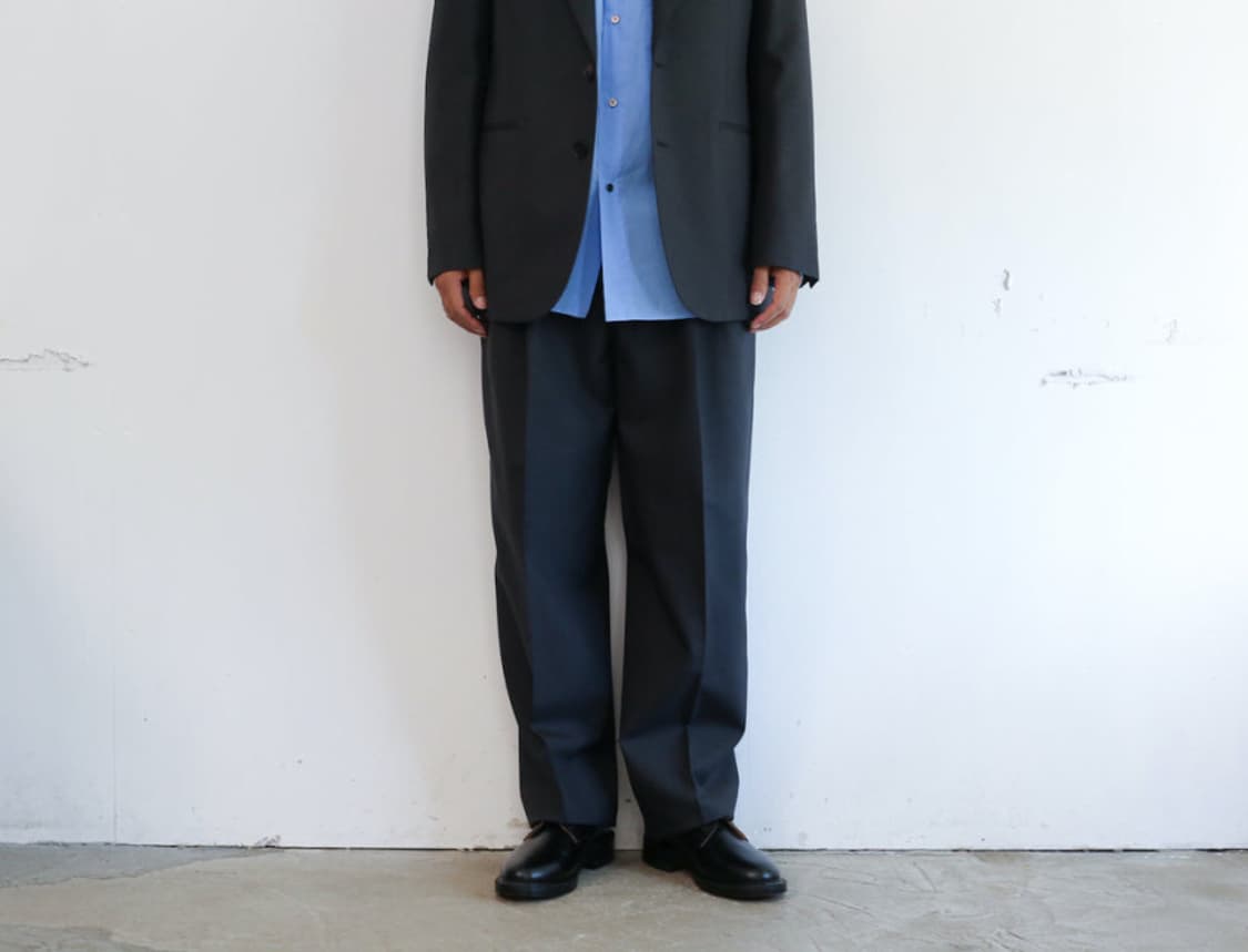 AURALEE 오라리 BLUEFACED WOOL WIDE SLACKS 상품이미지2