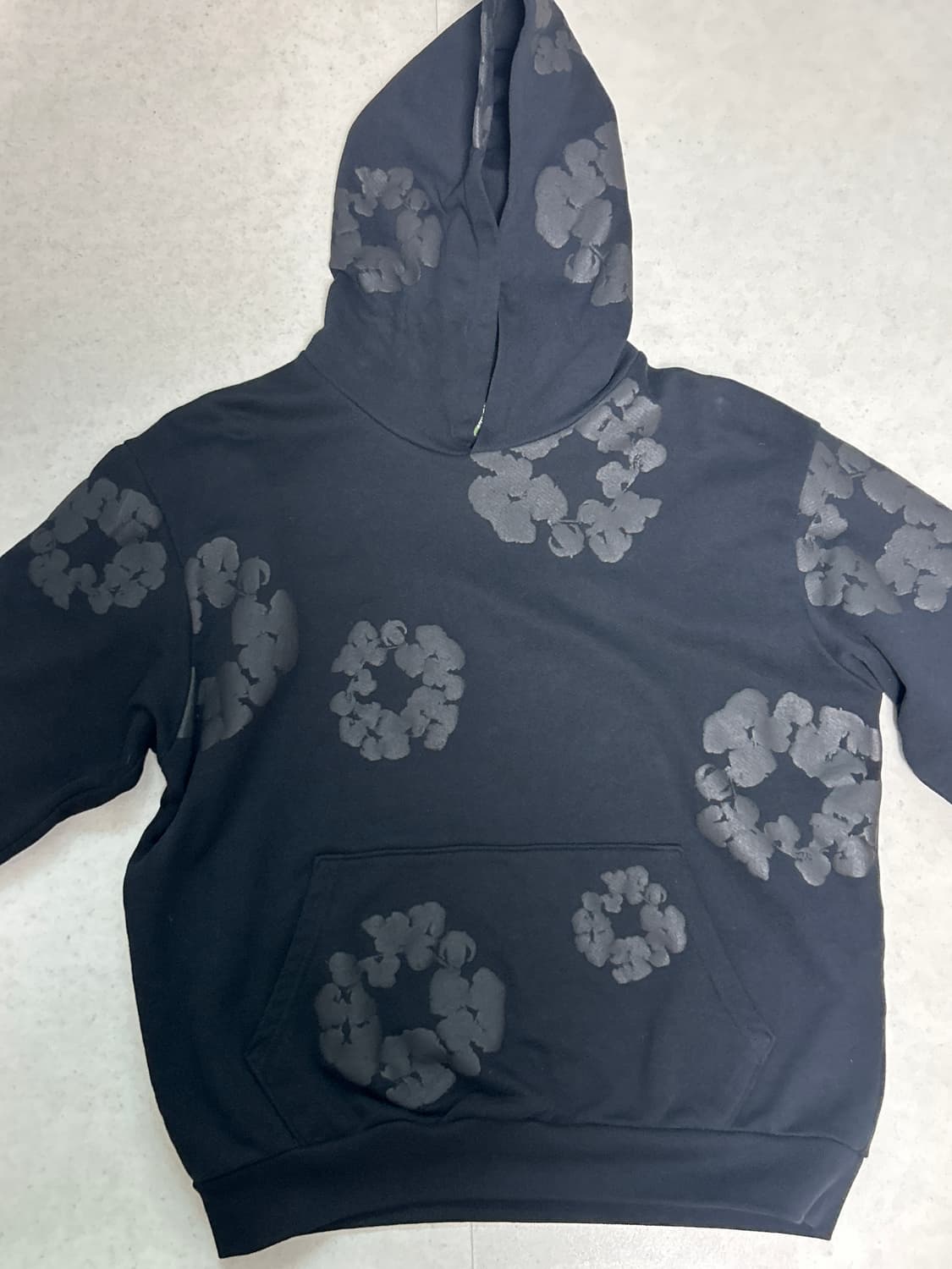 데님티어스 모노크롬 후드티 L 상품이미지1