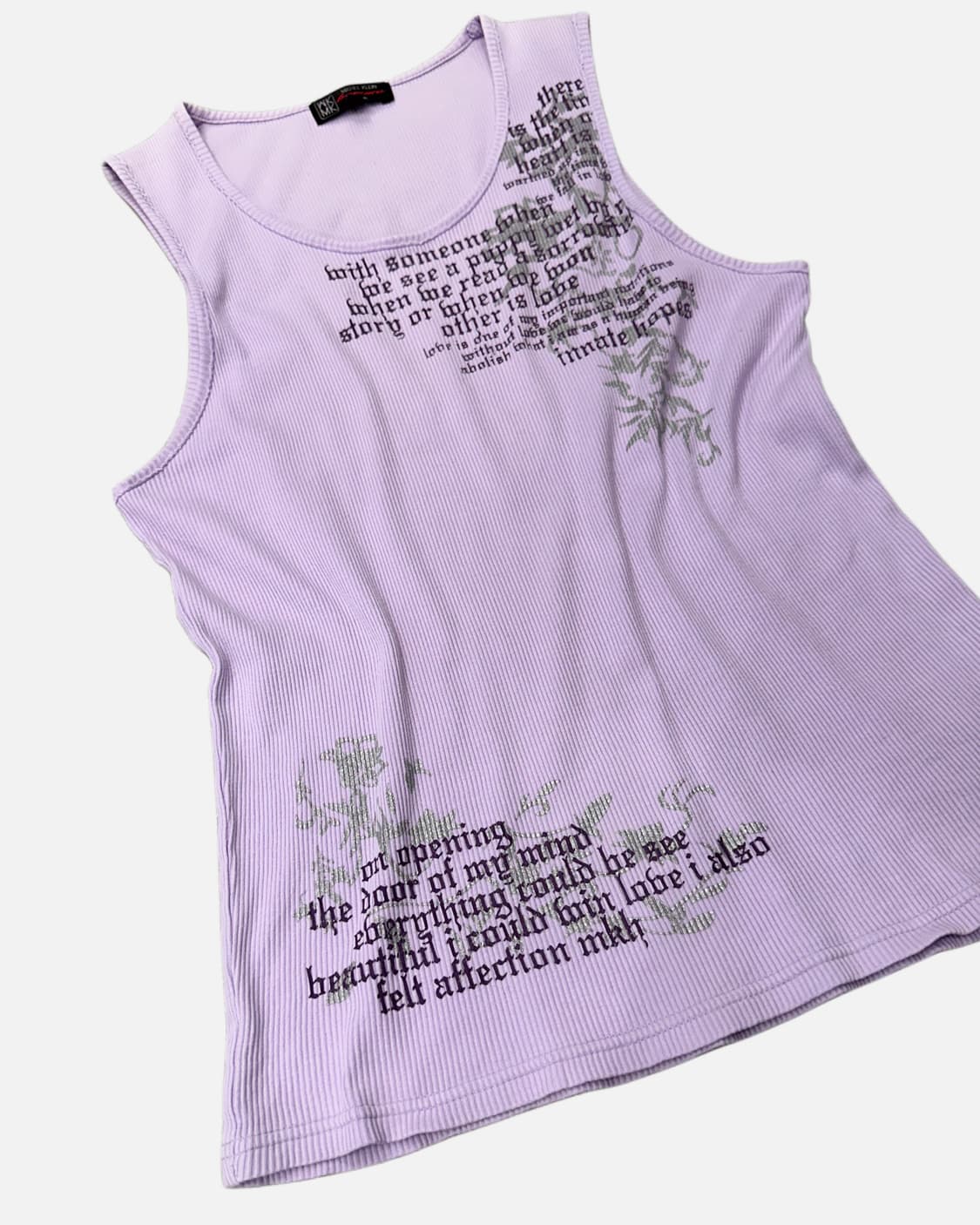 punk lettering ribbed sleeveless 상품이미지3