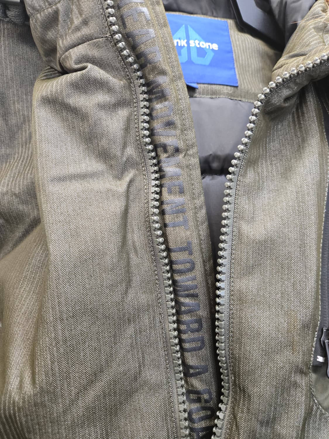 프래크스톤 카키색 퍼 후드 롱 패딩 점퍼 상품이미지7