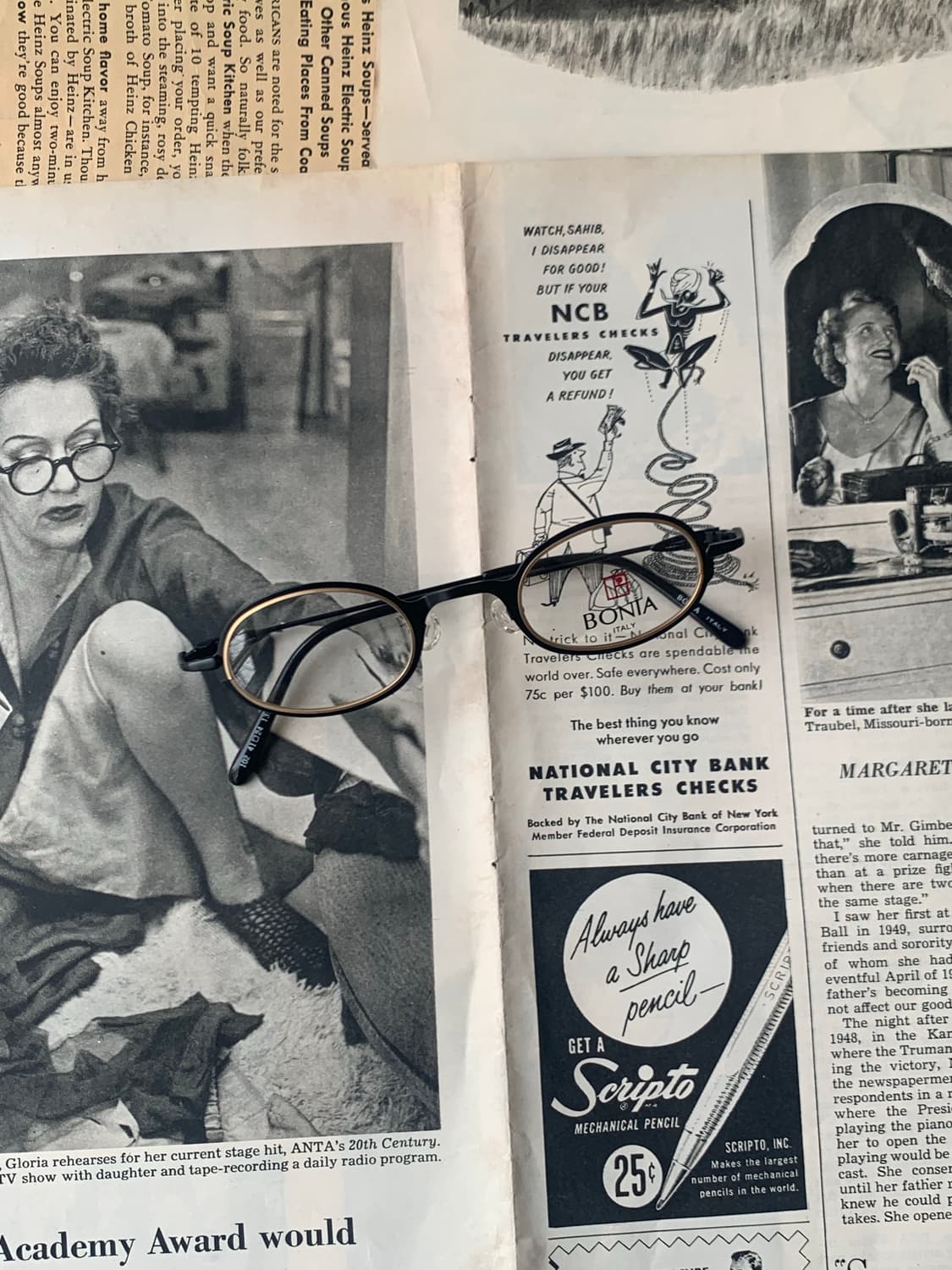 [픽키-711] BONIA 빈티지 블랙 메탈 오벌 안경테 상품이미지2