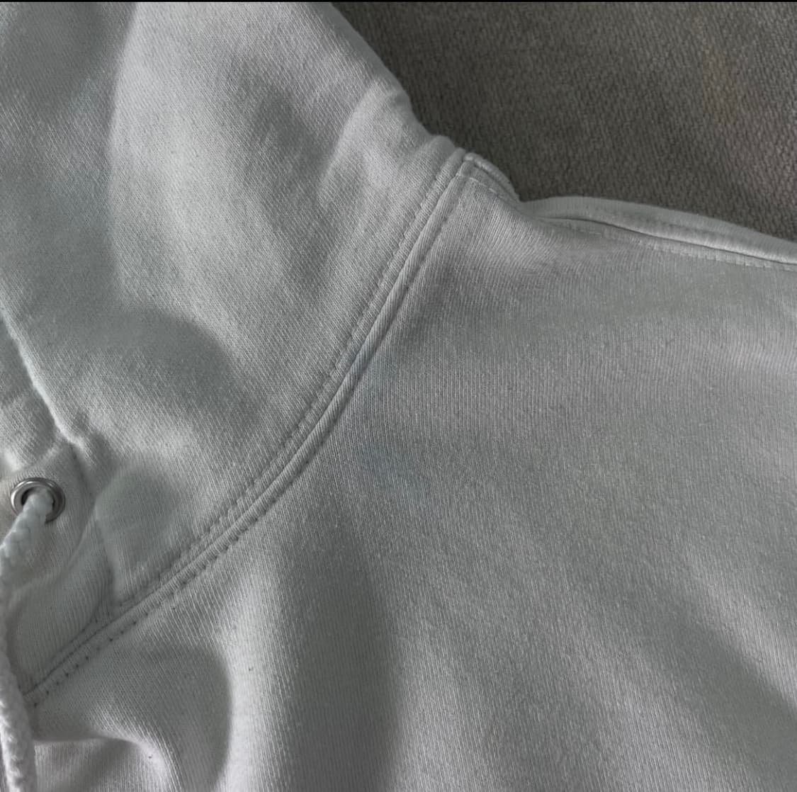 100 스투시 베이직 로고 화이트 후드티 상품이미지6