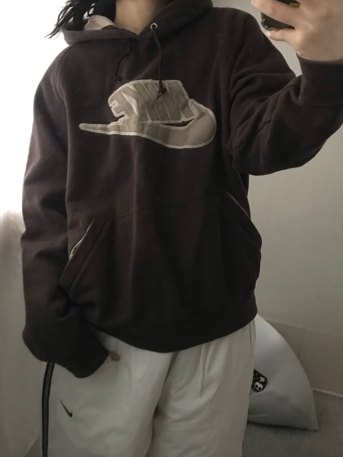 나이키 00s 브라운 빅로고 후드티 상품이미지5