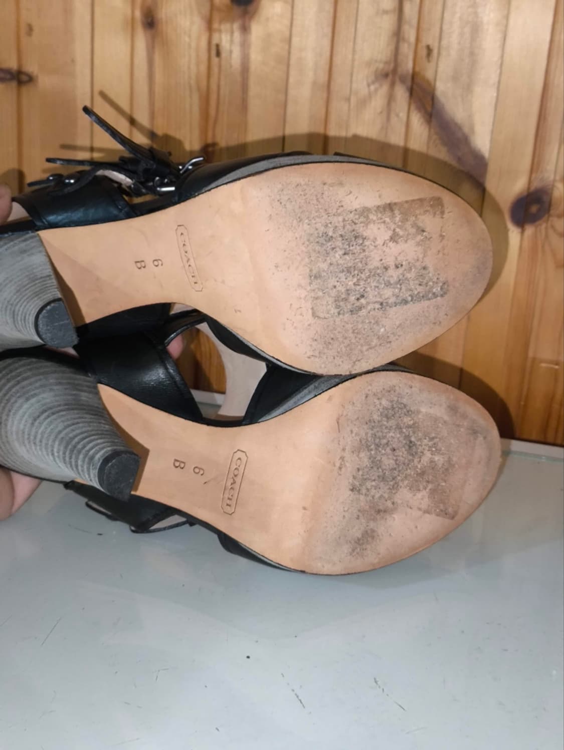 6b 230mm 코치 지아나 플랫폼 스트랩 샌들 힐 11cm 상품이미지7