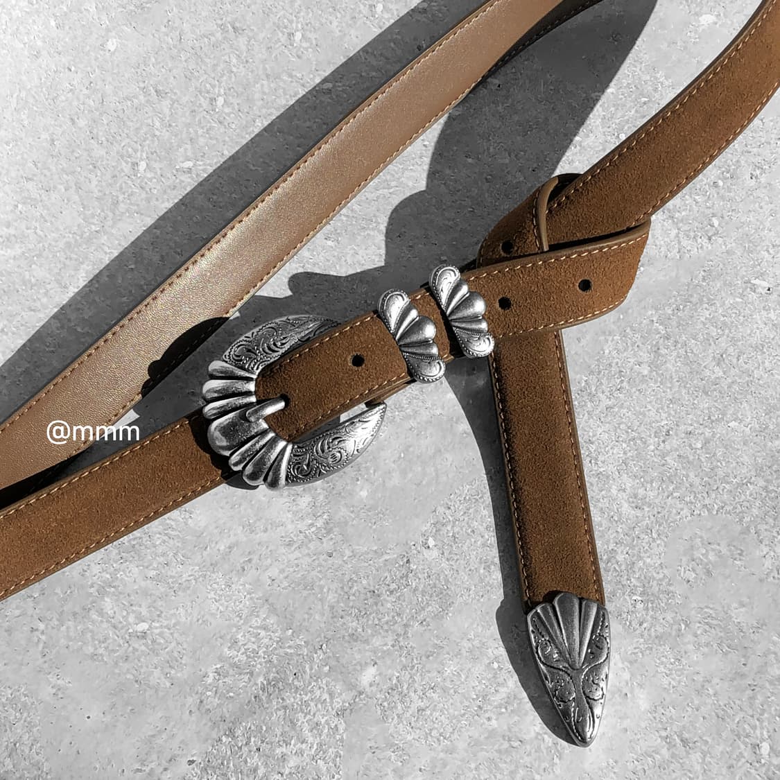 토닉 웨스턴 스웨이드 가죽 벨트 상품이미지2