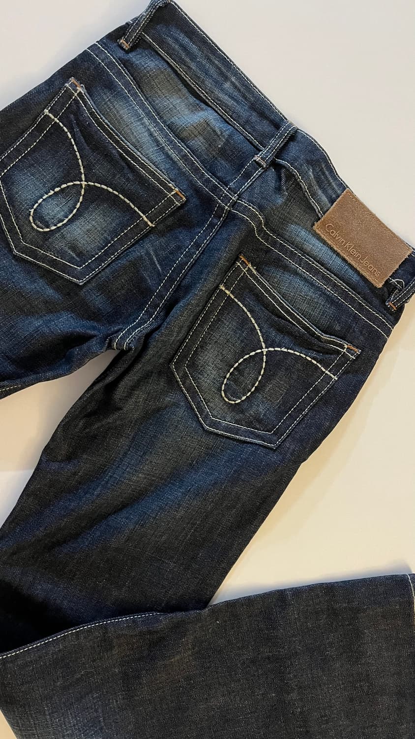 캘빈클라인 로우라이즈 워싱 데님 팬츠 상품이미지1