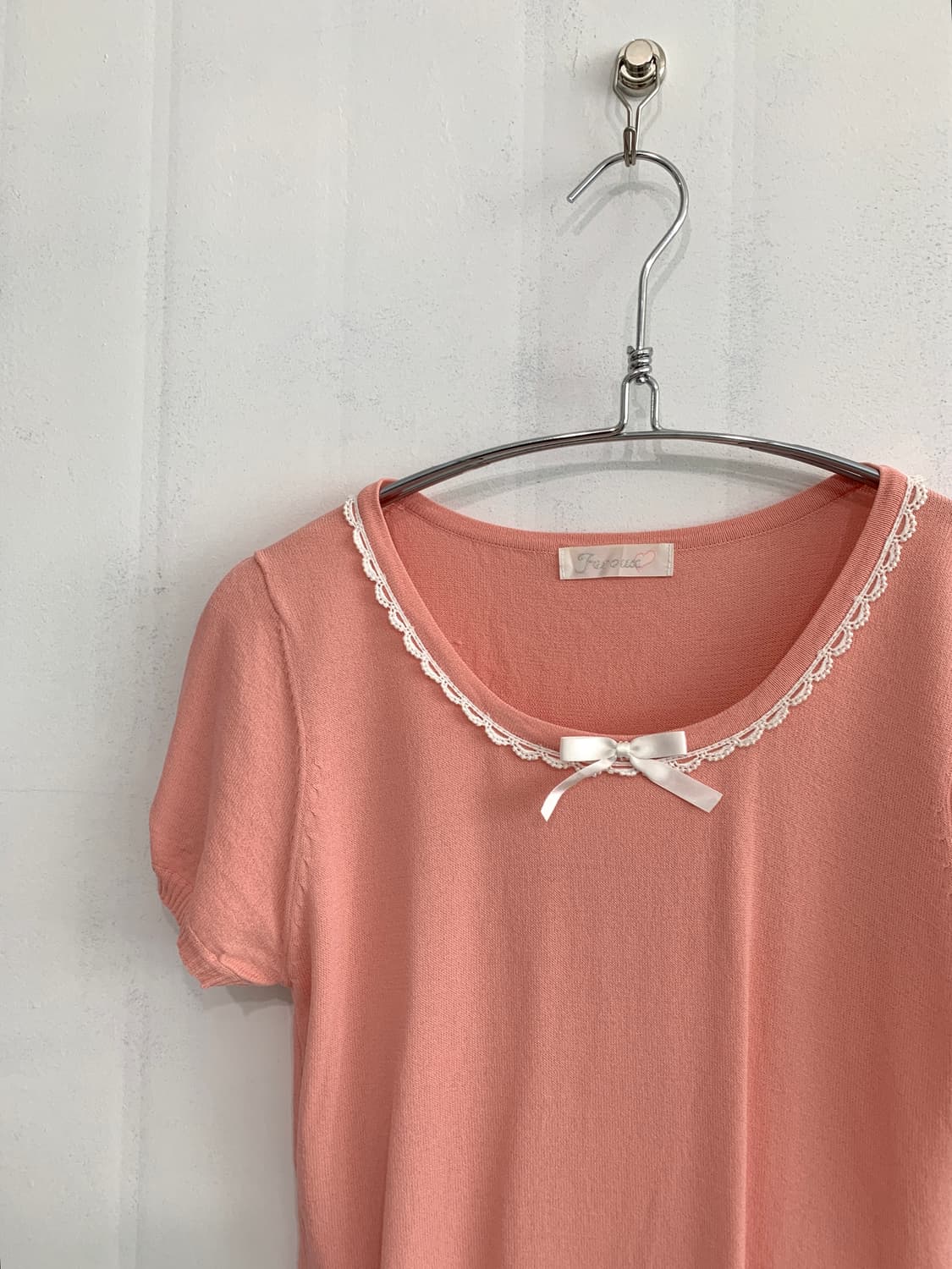 Coral Airy Knit Top 상품이미지10