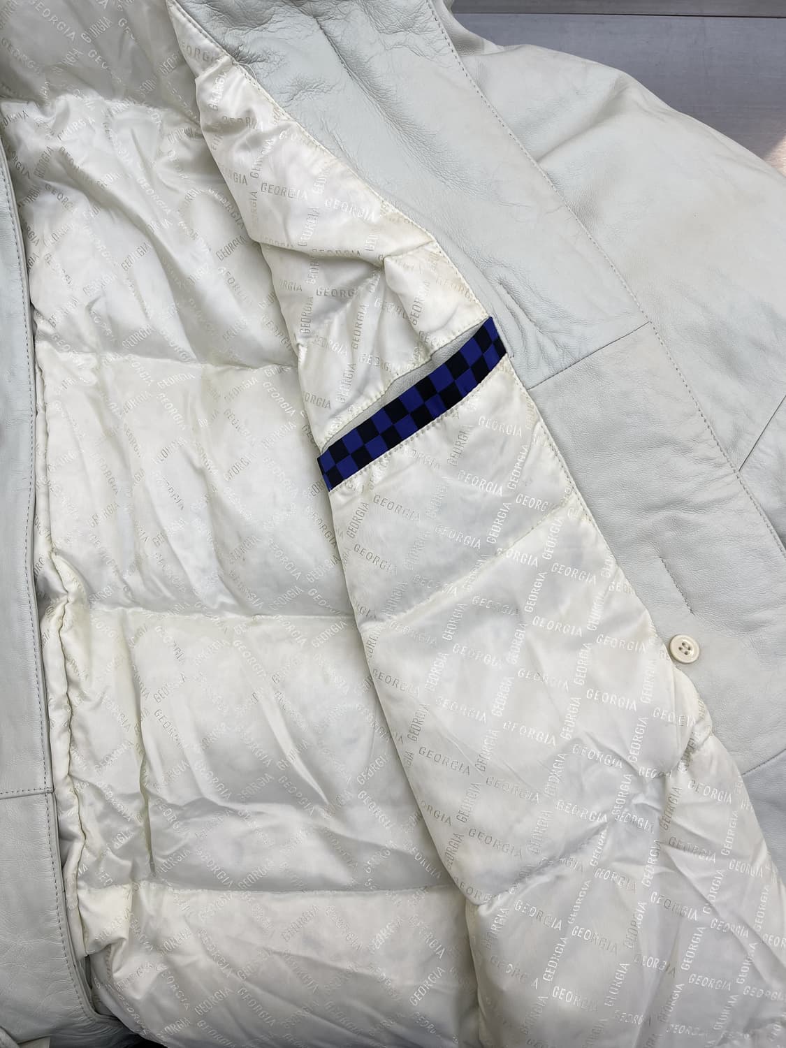 Georgia 램 레더 더플 코트 상품이미지6