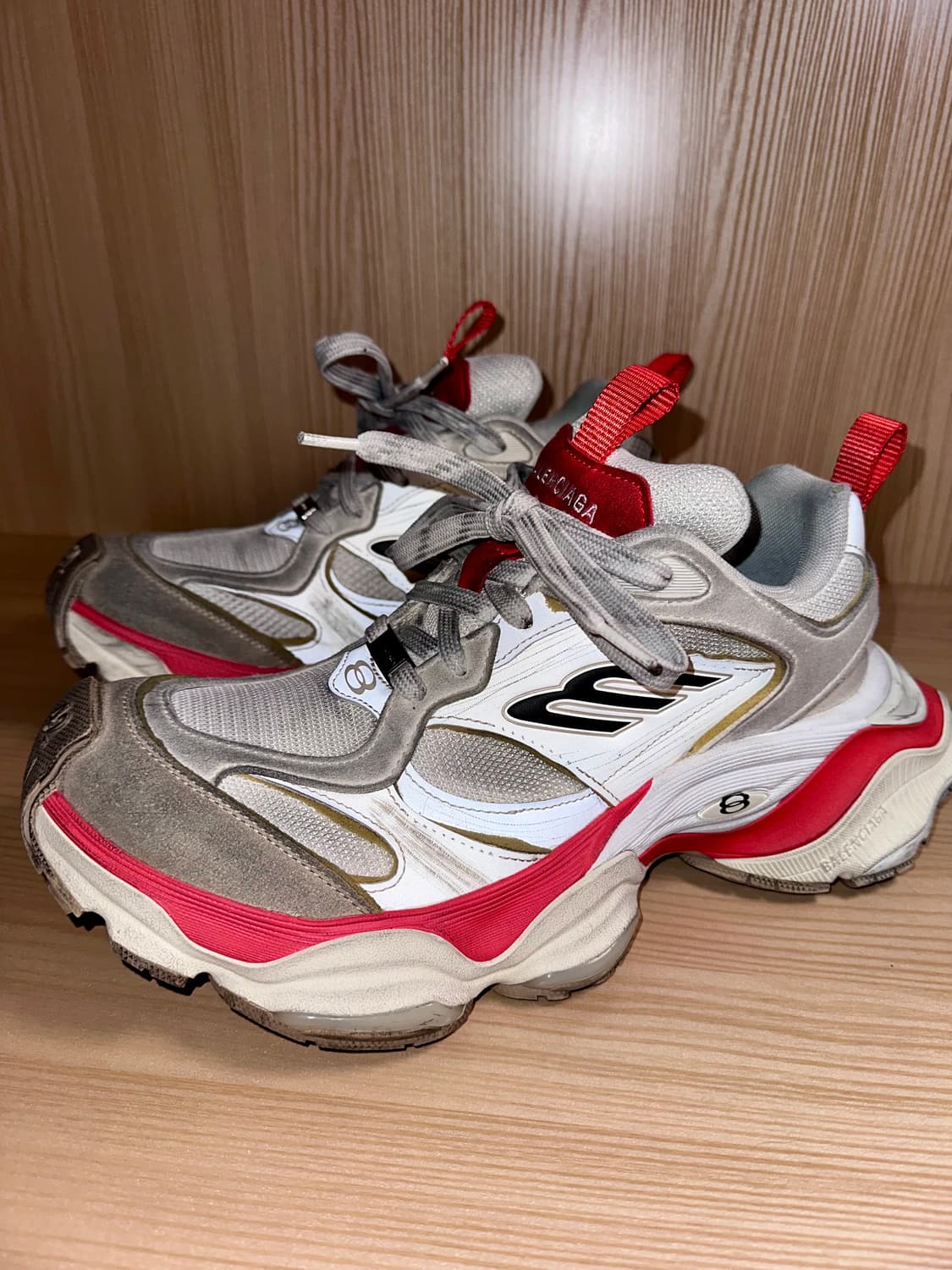 (42)발렌시아가 카고스니커즈 레드 상품이미지3