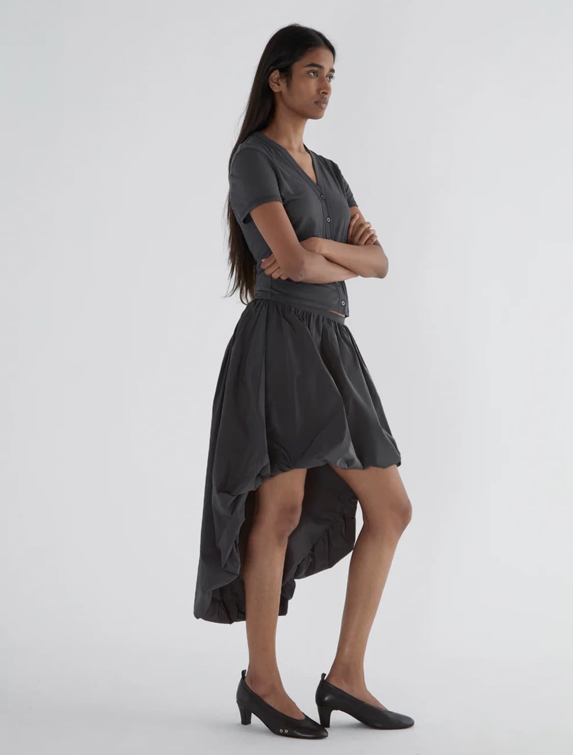 [36,38]팔로마울 Fanquir 비대칭 퍼프 스커트 상품이미지4