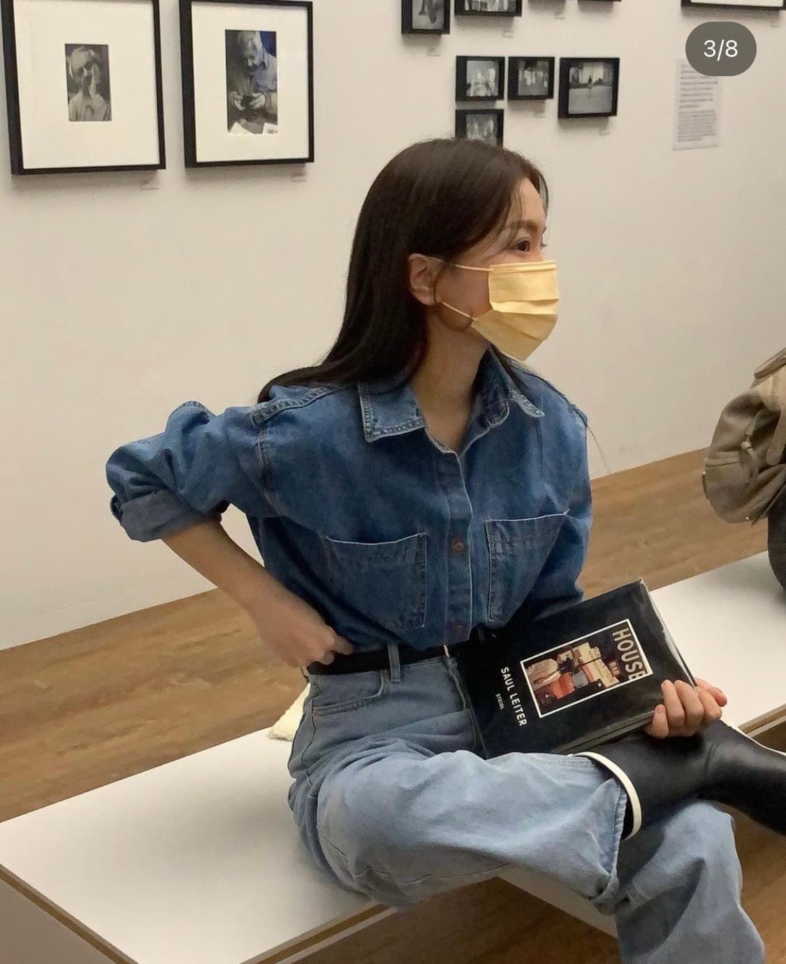위드아웃썸머 펌킨 데님 셔츠 상품이미지1