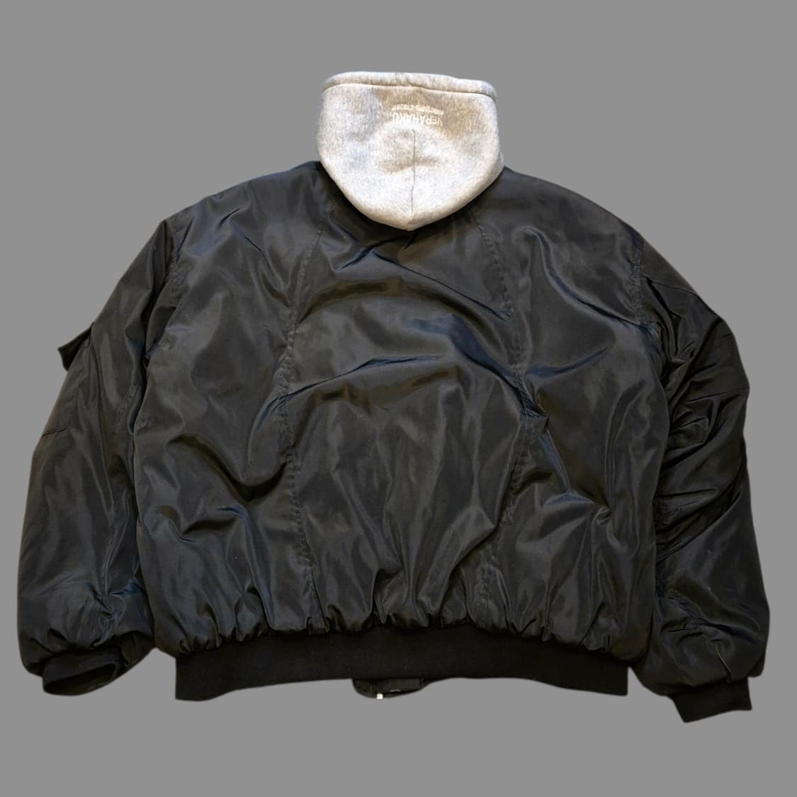 FREE(착샷잇음) 후드배색 오버핏 항공점퍼  상품이미지2