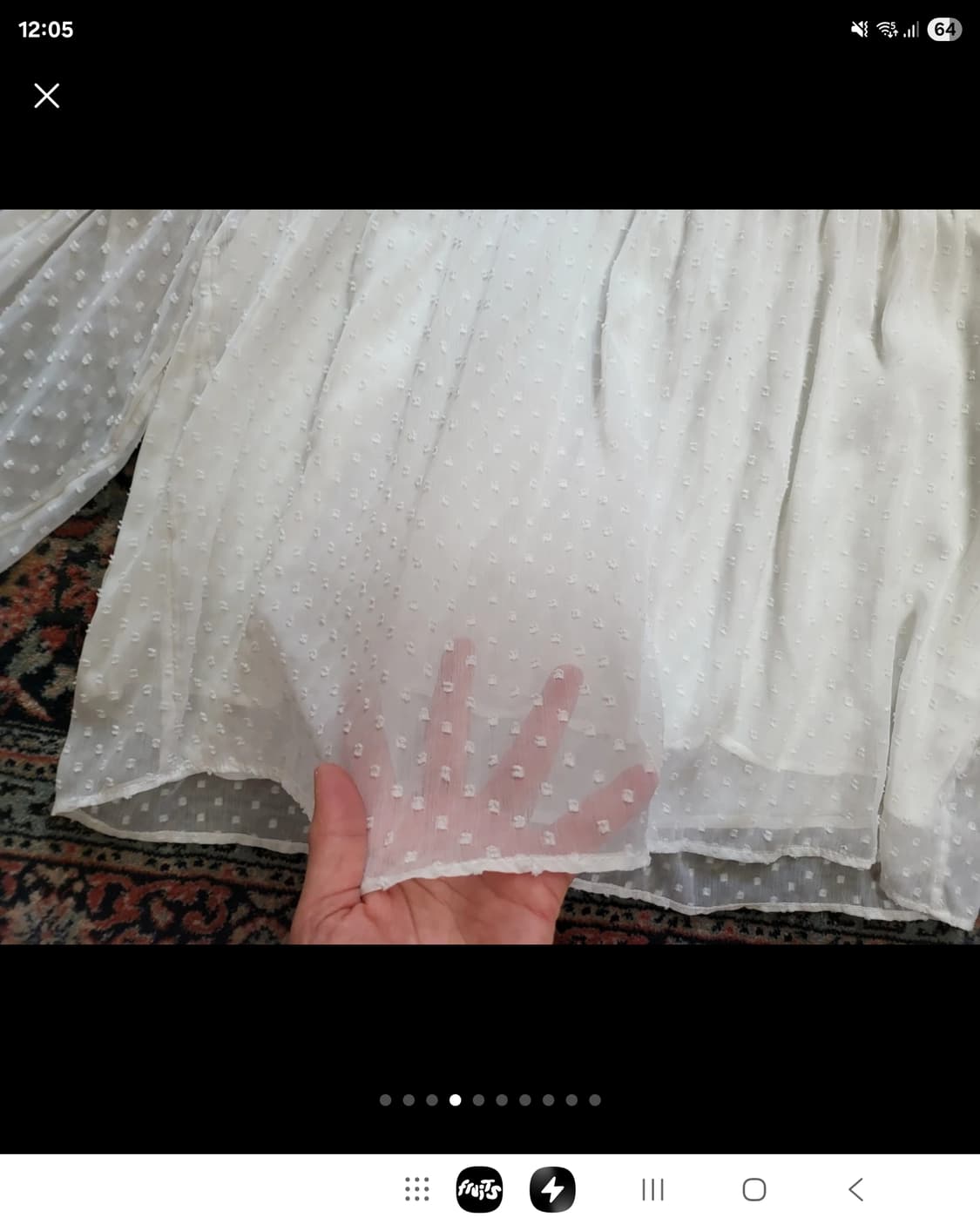 자라 쉬폰 레이스 레이어드 블라우스 스머그드 상품이미지7