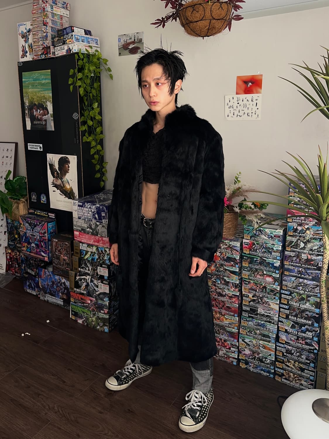 Rabbit Fur 맥시 퍼 코트 상품이미지3