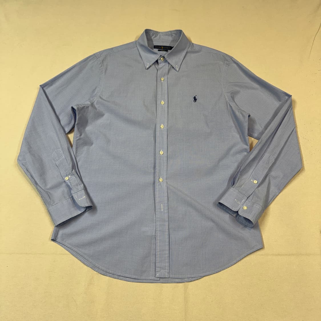 L) 폴로 랄프로렌 클래식 블루 깅엄 체크 셔츠 상품이미지1