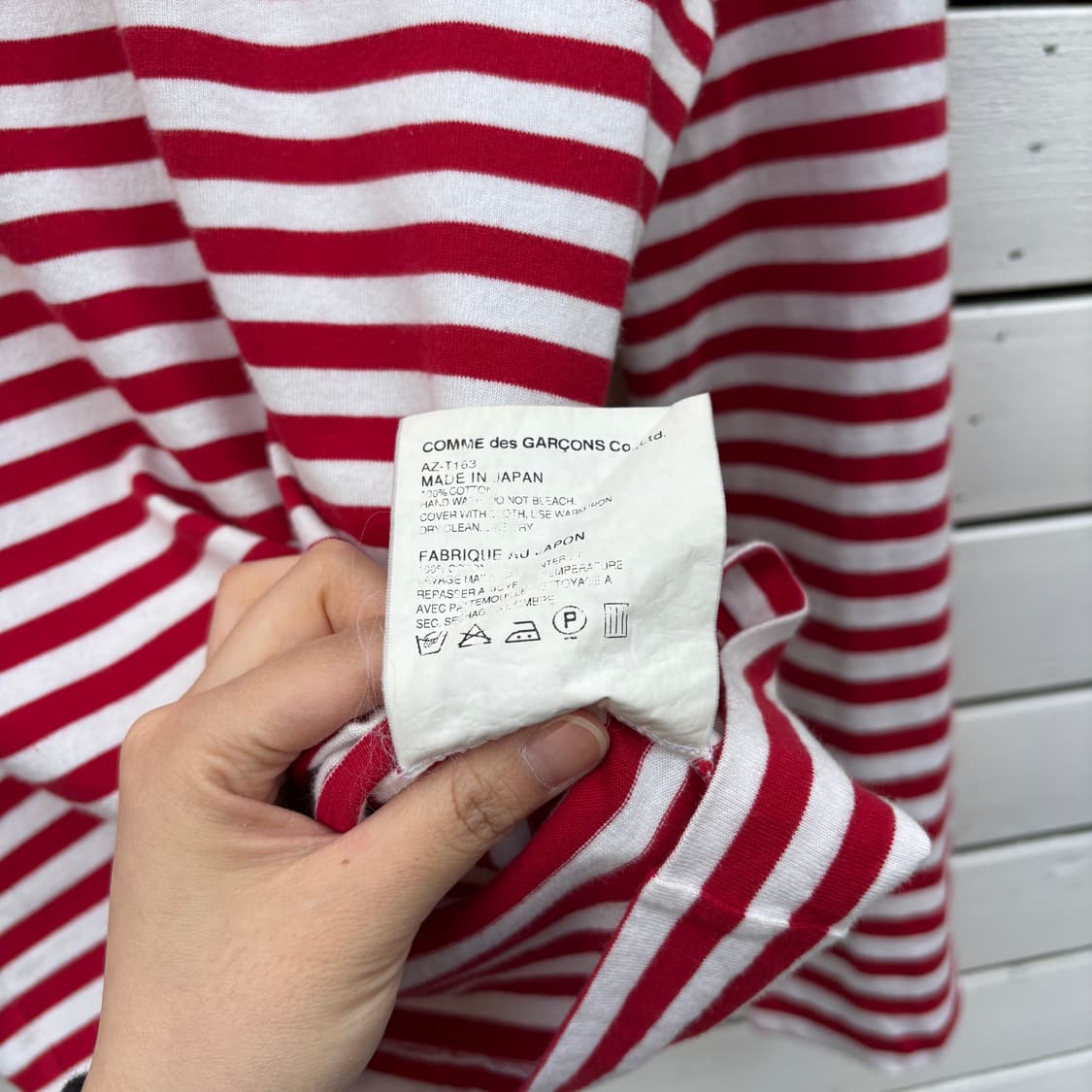 Comme des Garcons 꼼데가르송 스트라이프 롱슬리브 티셔츠 상품이미지9