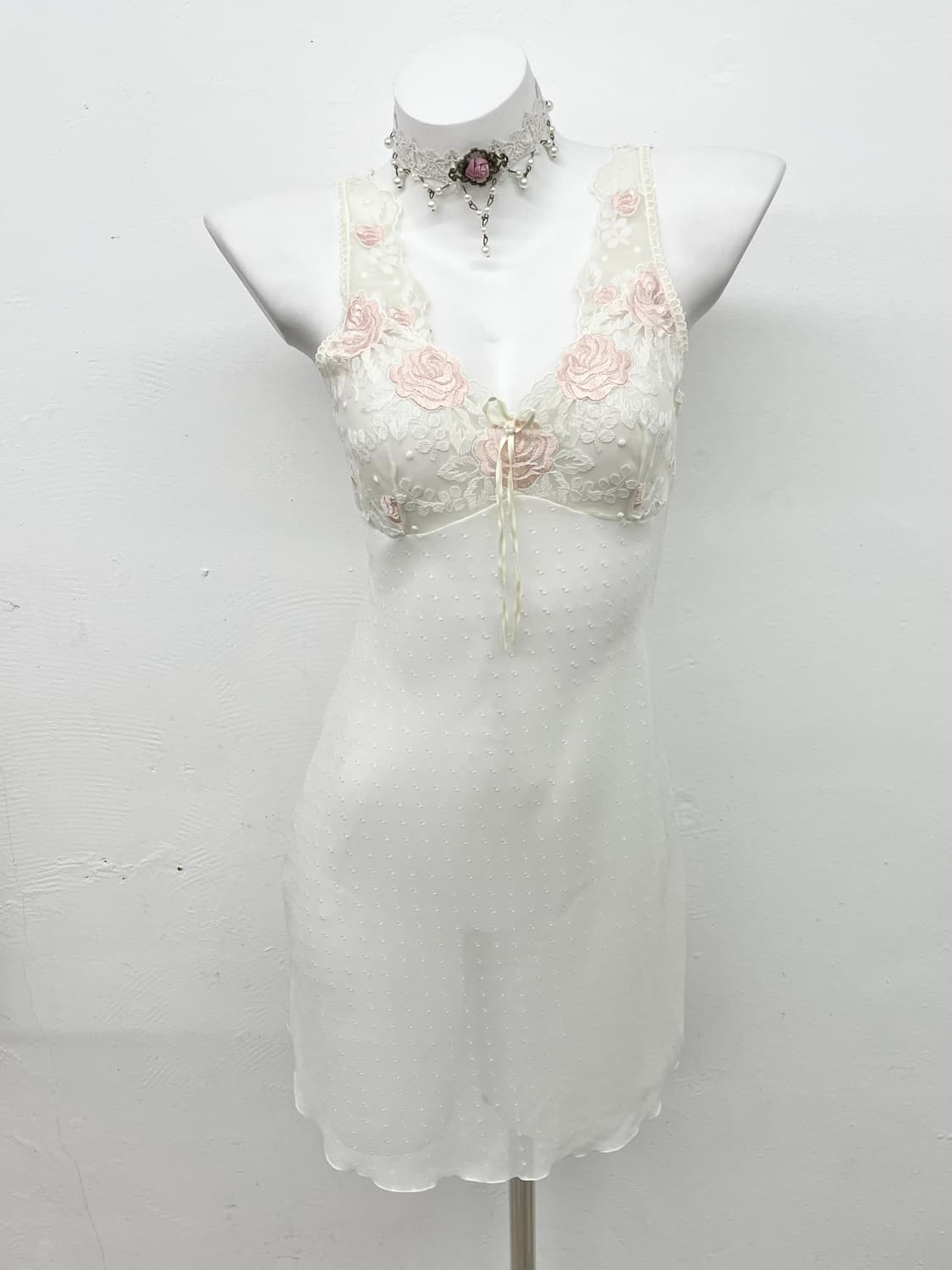 화이트페어리 자수 시어 슬립 상품이미지1