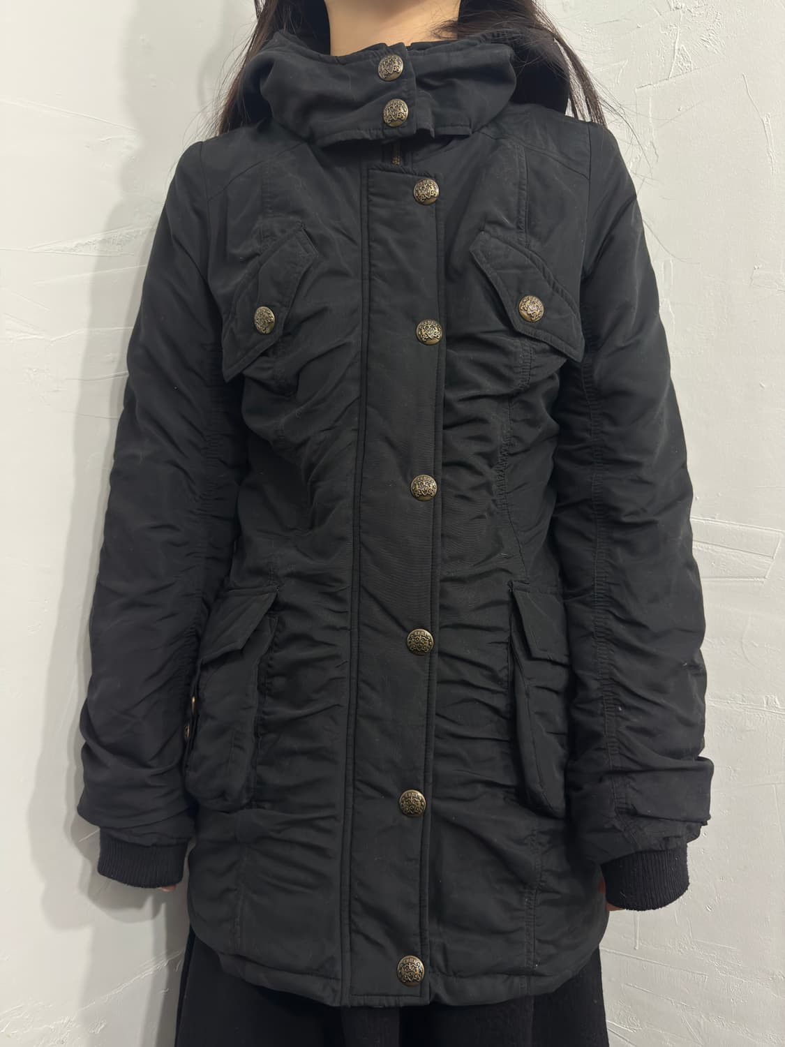 jinty shirring button hood jacket 상품이미지1