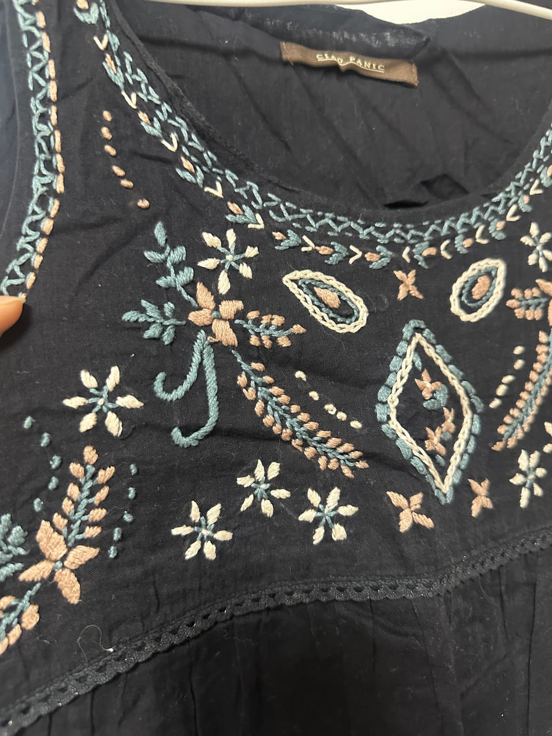 빈티지 모리 히피 자수 원피스 상품이미지2