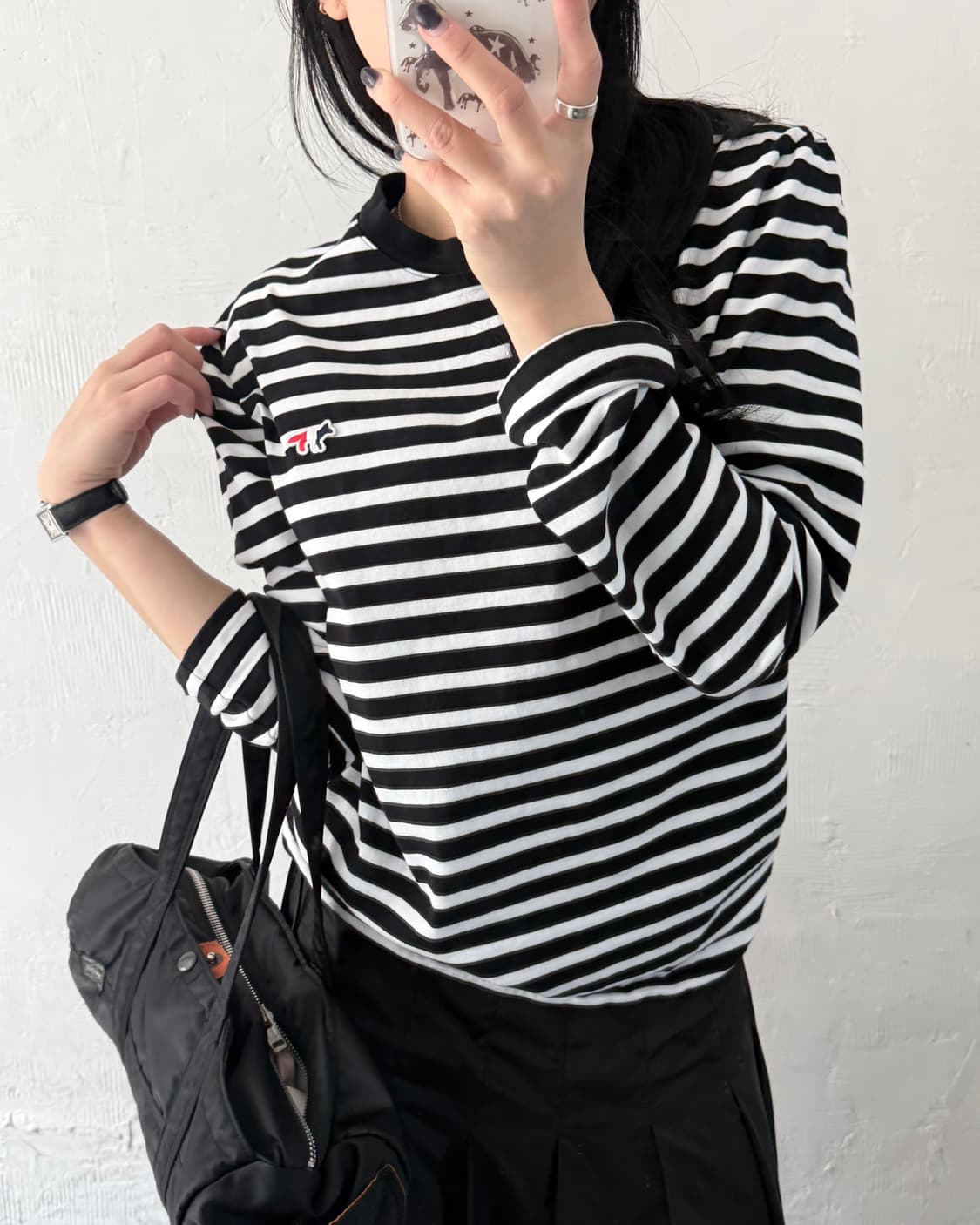 Maison Kitsune 메종키츠네 트리컬러폭스 단가라 슬리브 상품이미지2