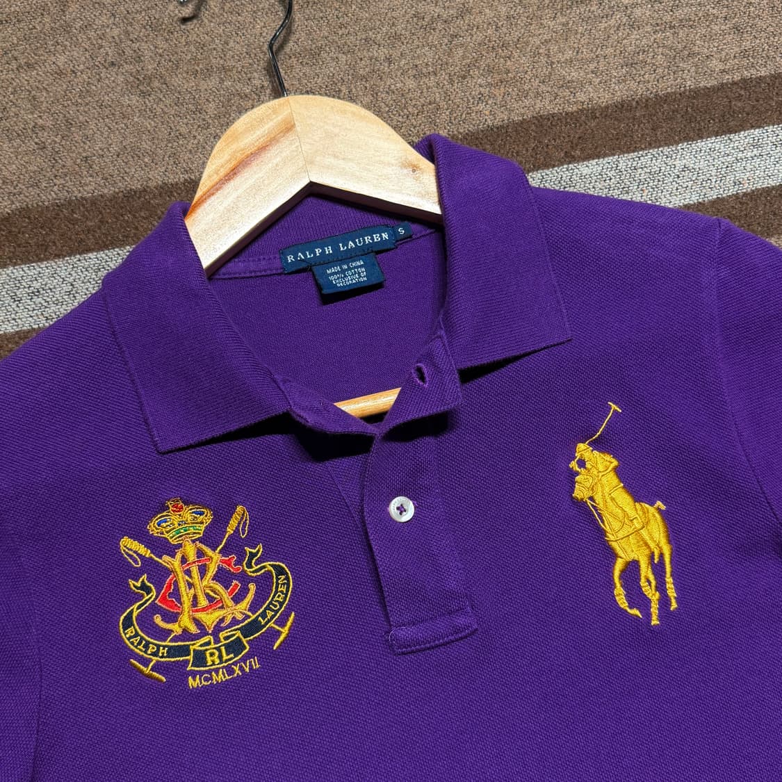폴로랄프로렌 여성 빅포니 스키니 폴로 반팔 s 퍼플 상품이미지2