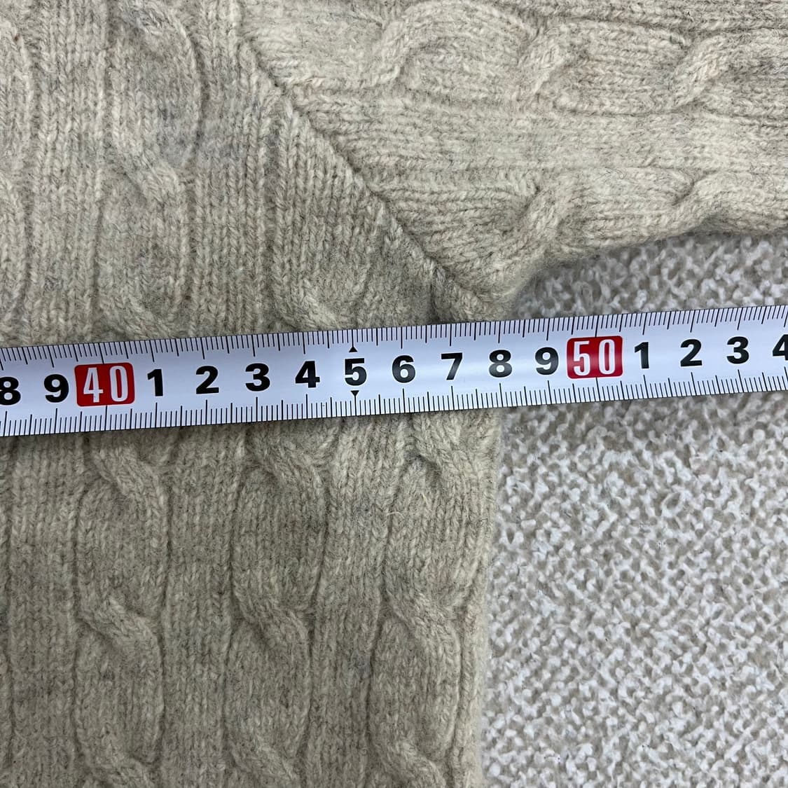 90 폴로 램스울 케이블 브이넥 니트 0203M1 상품이미지8