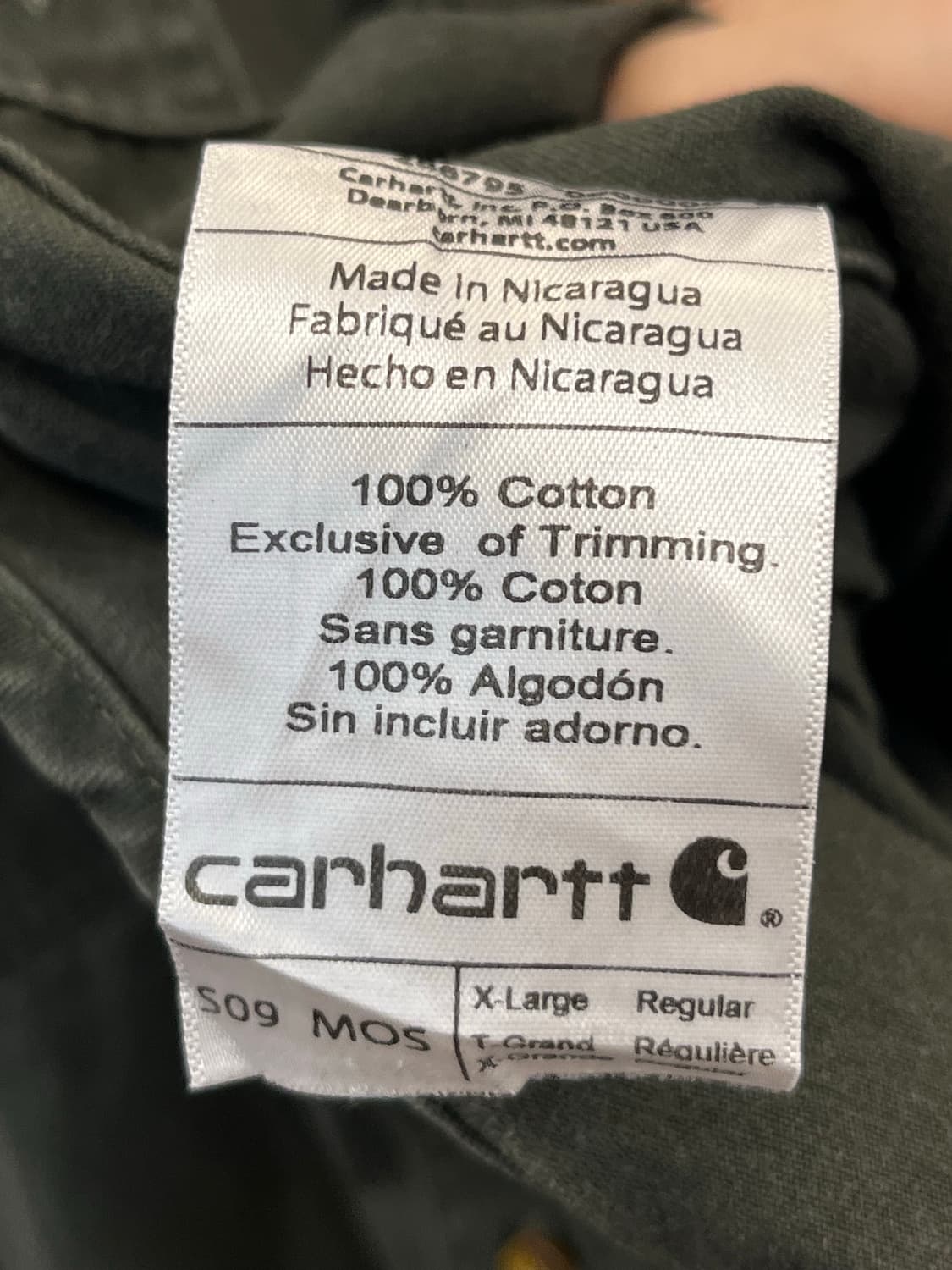 칼하트 워크셔츠 모스그린 상품이미지8