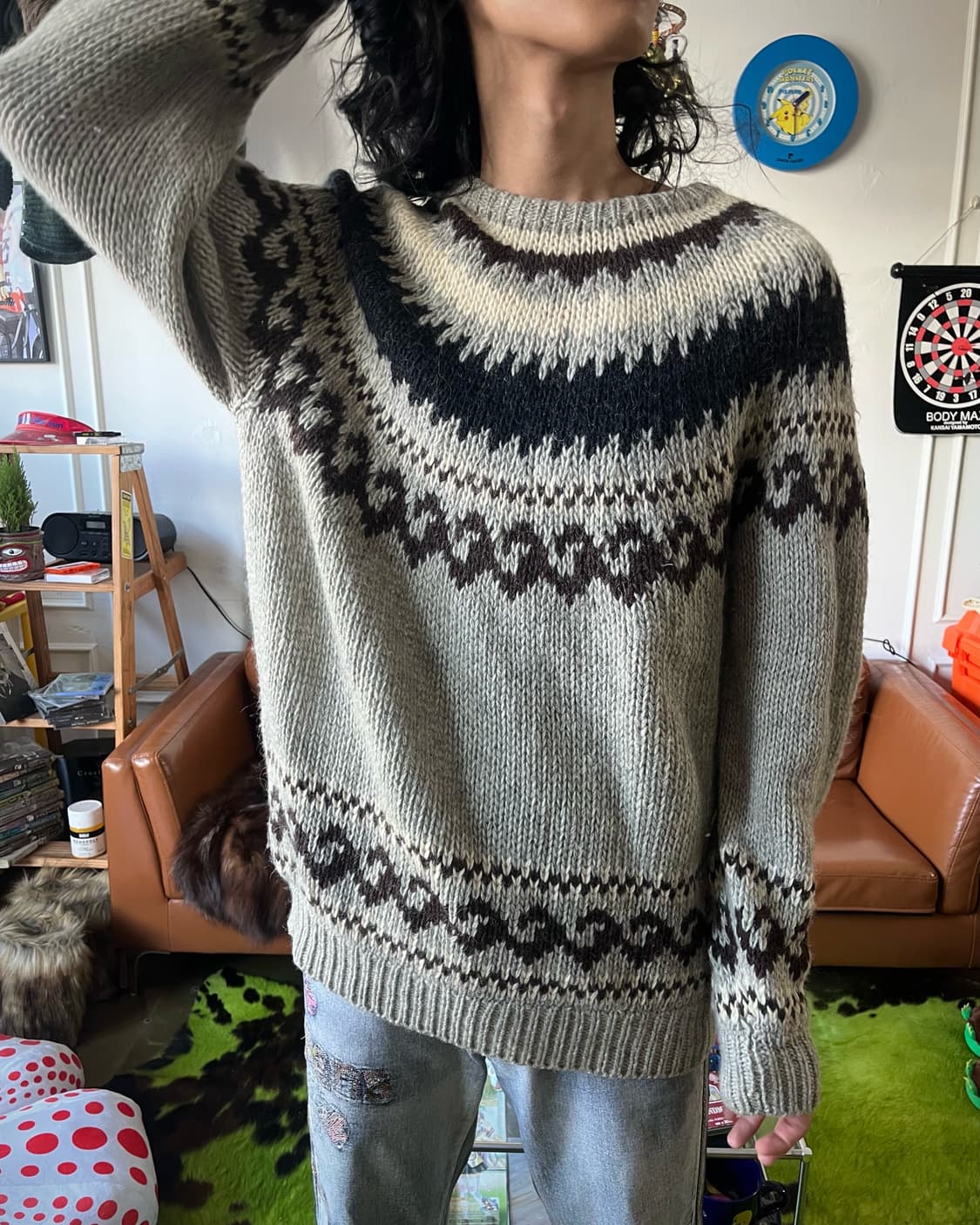 Mighty-Lord Heavy Wool Cowichan Sweater 상품이미지2